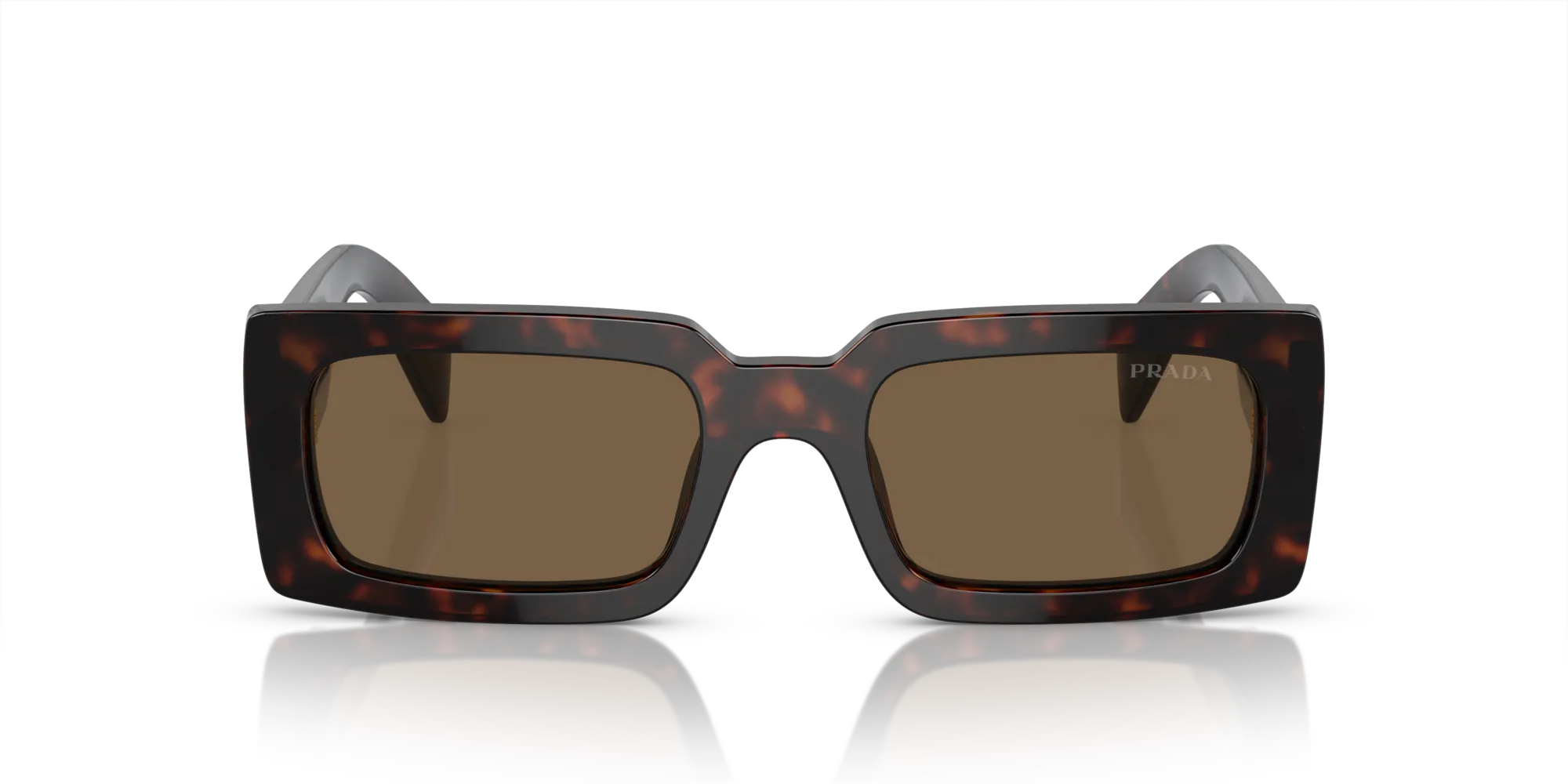 Prada PR A07S 16N5Y1 Occhiali da sole Acetato Marrone Marrone Pillow Normale - immagine 3