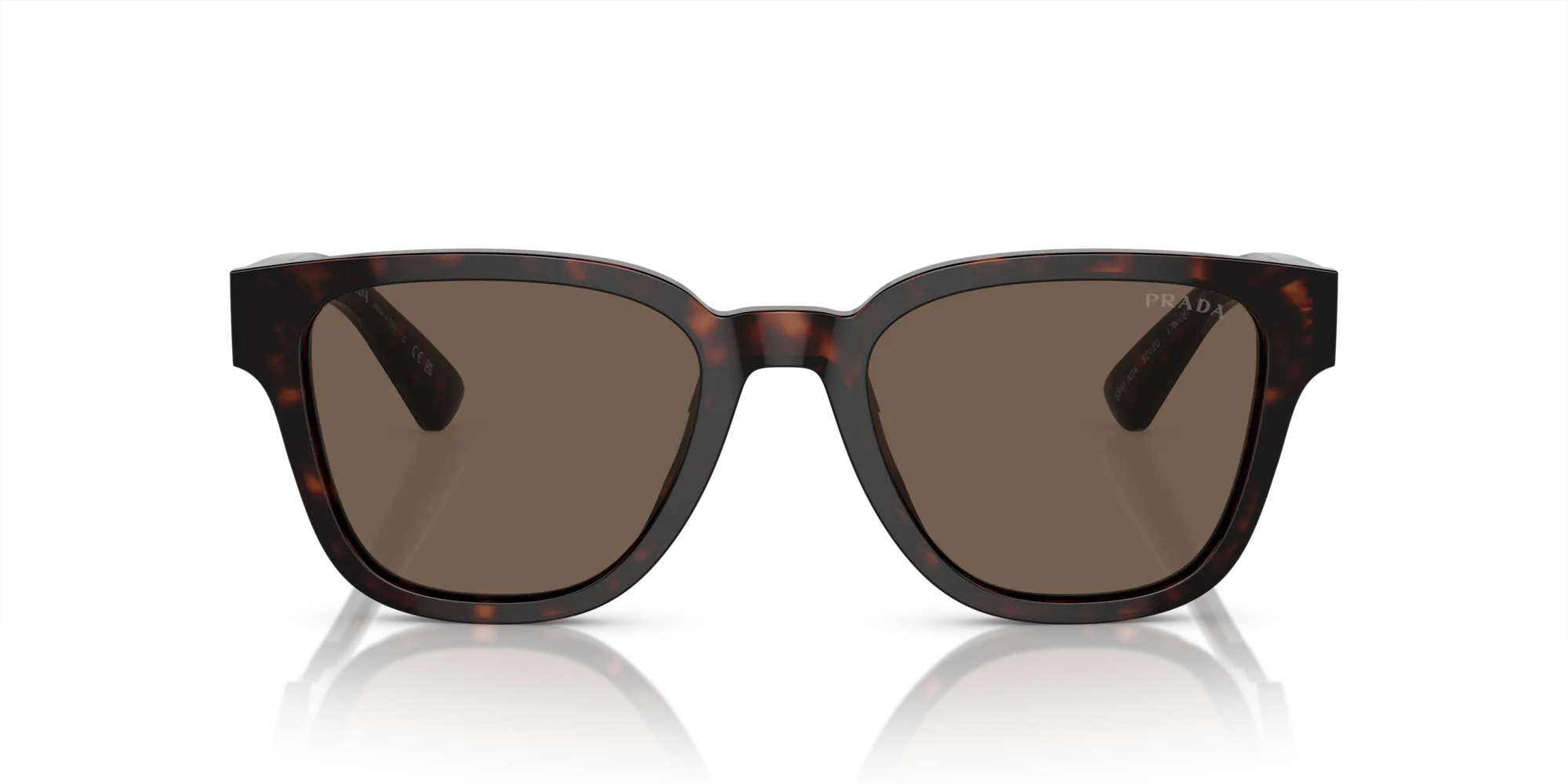 Prada PR A04S 17N08T Occhiali da sole Acetato Tartaruga Marrone Pillow Normale Antiriflesso - immagine 3