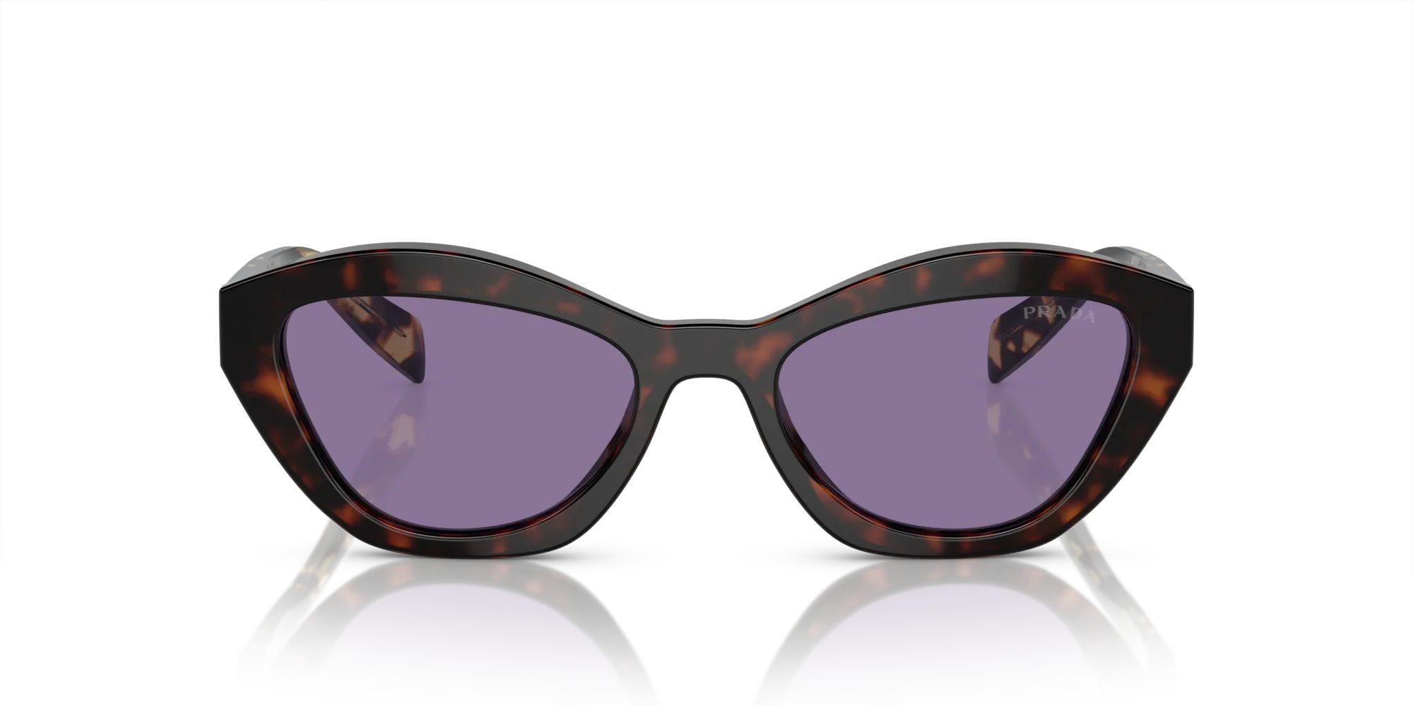 Prada PR A02S 17N50B Occhiali da sole Acetato Tartaruga Viola Farfalla Normale Specchiato - immagine 3