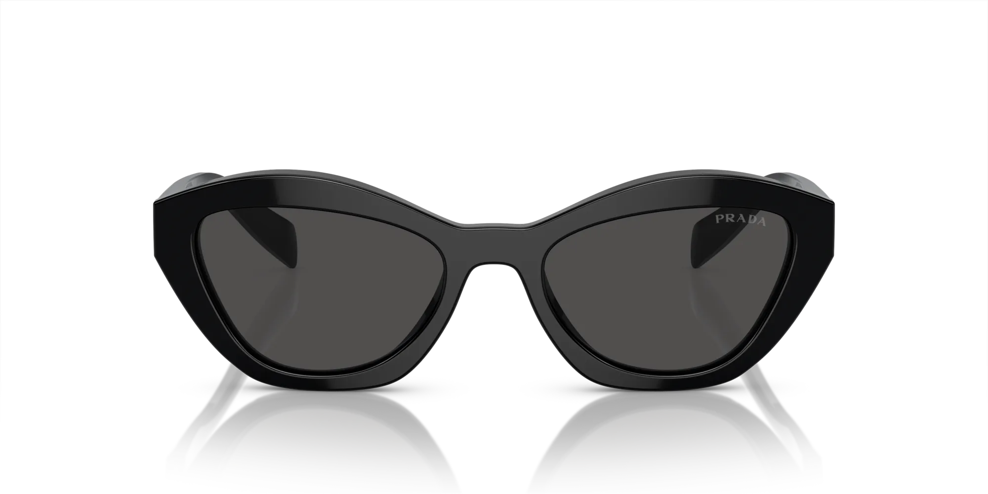 Prada PR A02S 16K08Z Occhiali da sole Acetato Nero Grigio Farfalla Normale - immagine 3