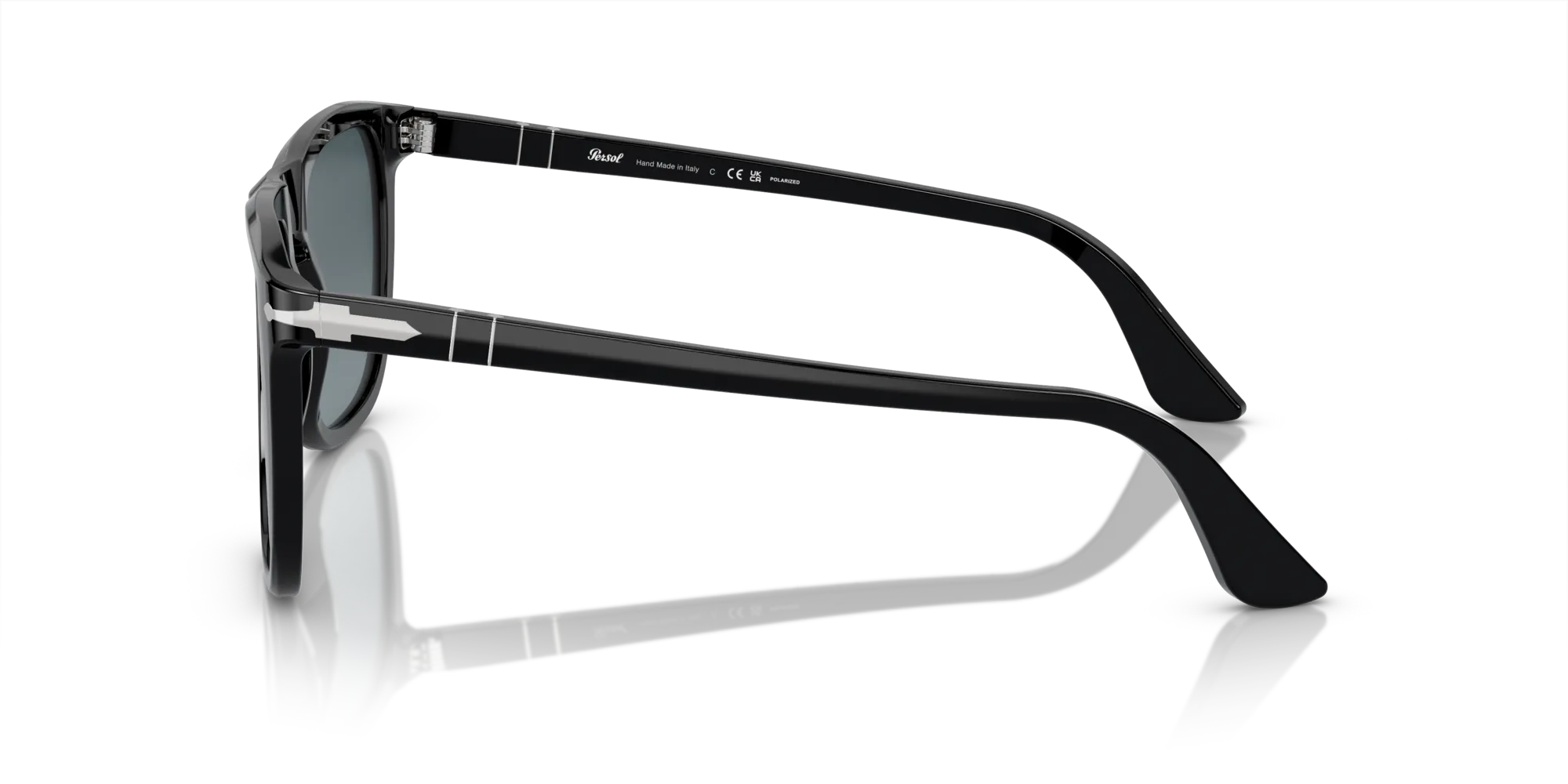 Persol PO3336S 95/S3 Occhiali da sole Acetato Nero Blu Pilot Polarizzata Sfumato - immagine 4