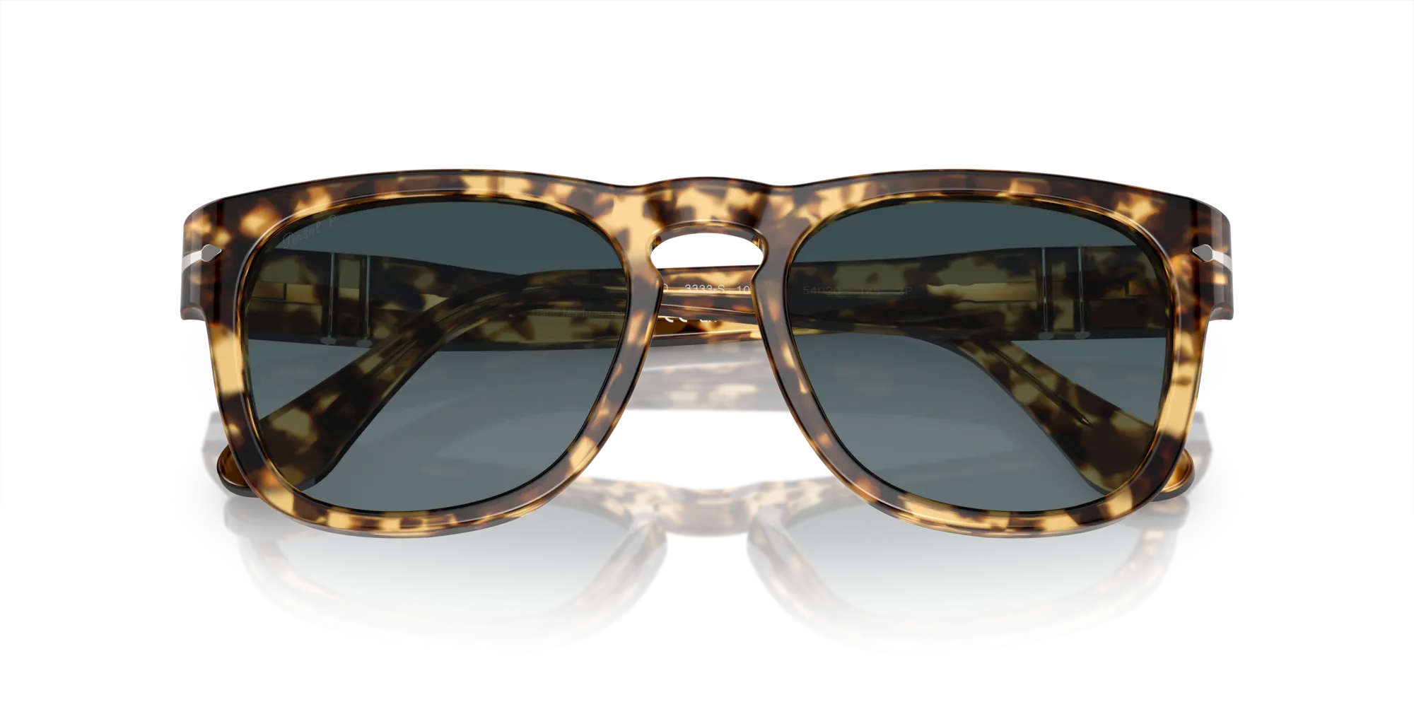 Persol PO3333S ELIO 1056S3 Occhiali da sole Acetato Marrone Blu Squadrata Polarizzata Sfumato - immagine 2