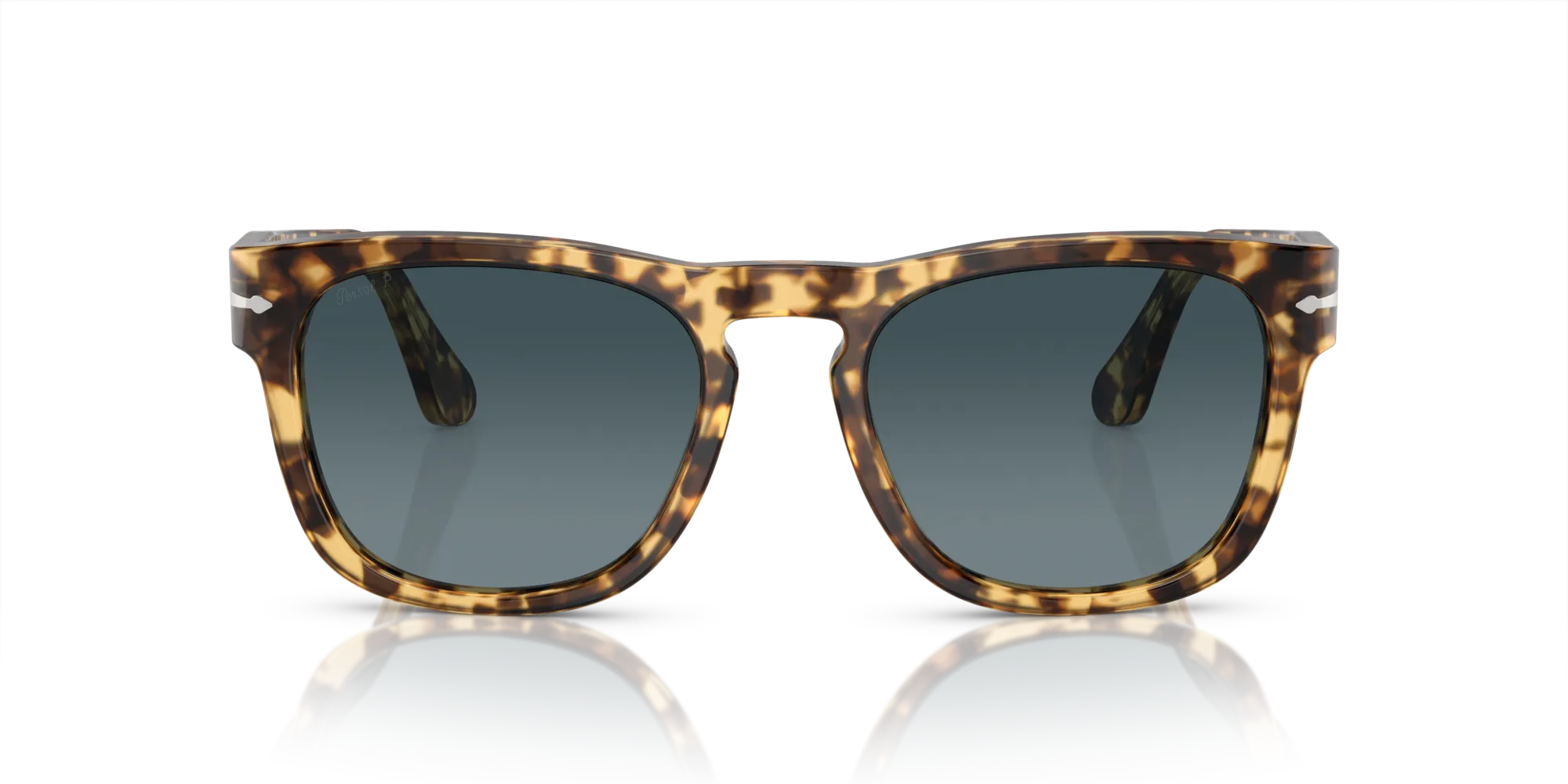Persol PO3333S ELIO 1056S3 Occhiali da sole Acetato Marrone Blu Squadrata Polarizzata Sfumato - immagine 3