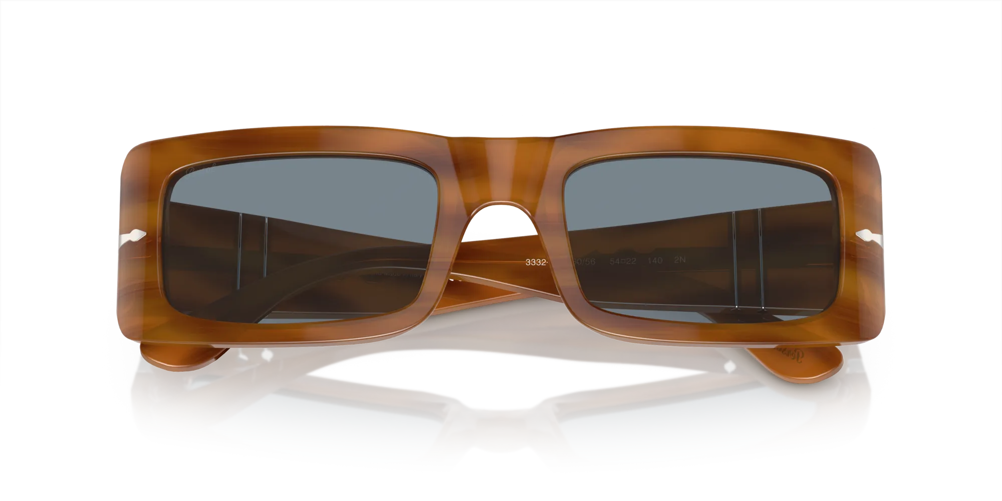Persol PO3332S FRANCIS 960/56 Occhiali da sole Acetato Tartaruga Blu Squadrata Normale Antiriflesso - immagine 2
