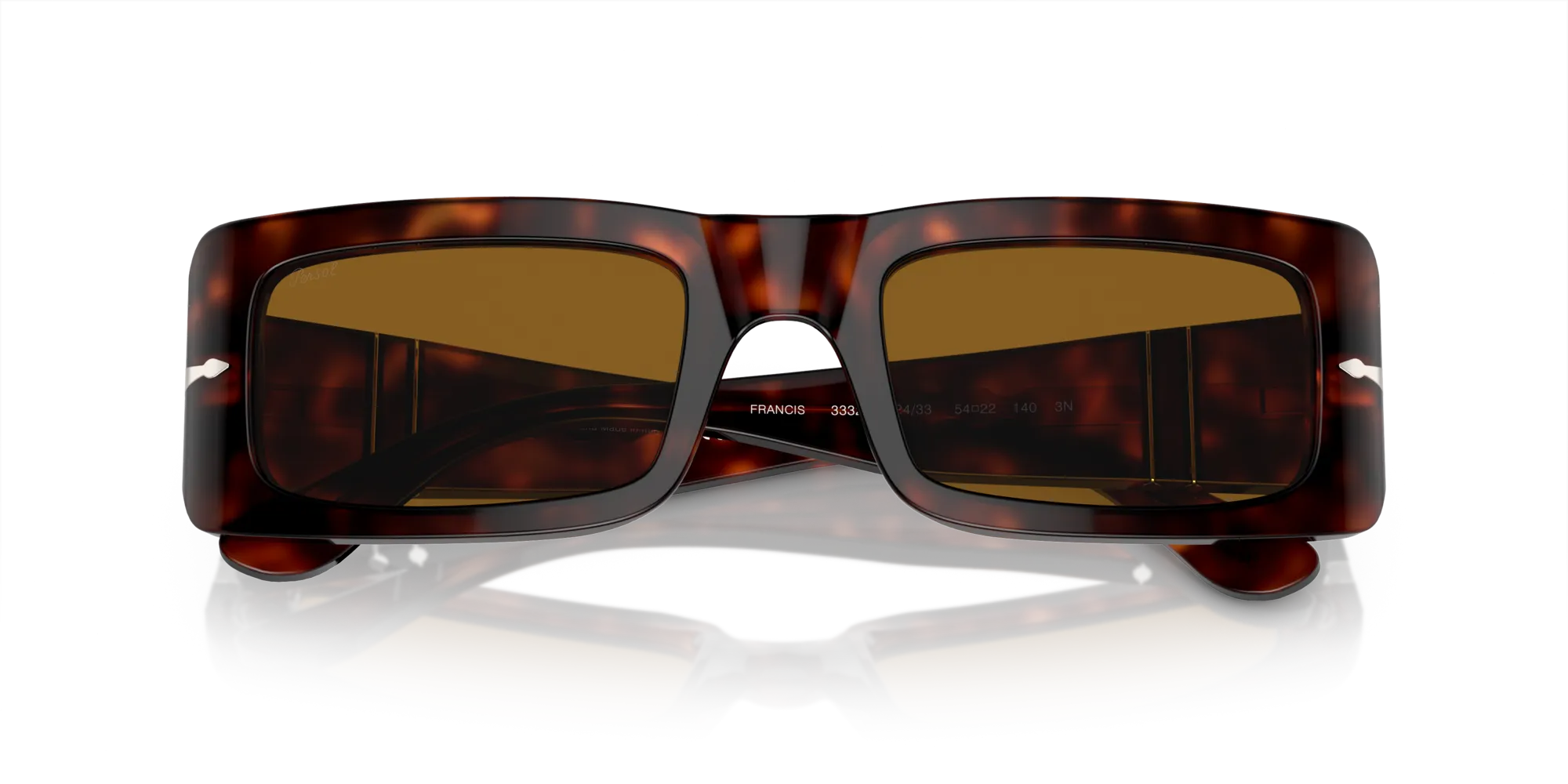 Persol PO3332S FRANCIS 24/33 Occhiali da sole Acetato Tartaruga Marrone Squadrata Normale - immagine 2