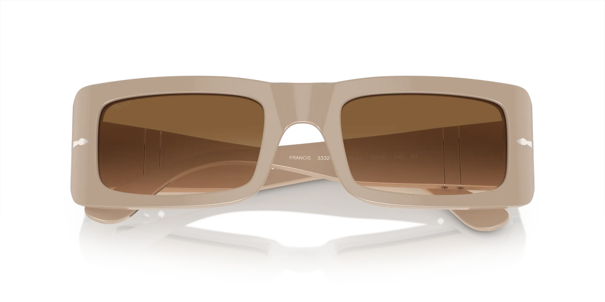 Persol PO3332S FRANCIS 119551 Occhiali da sole Acetato Marrone Marrone Squadrata Normale Sfumato - immagine 2