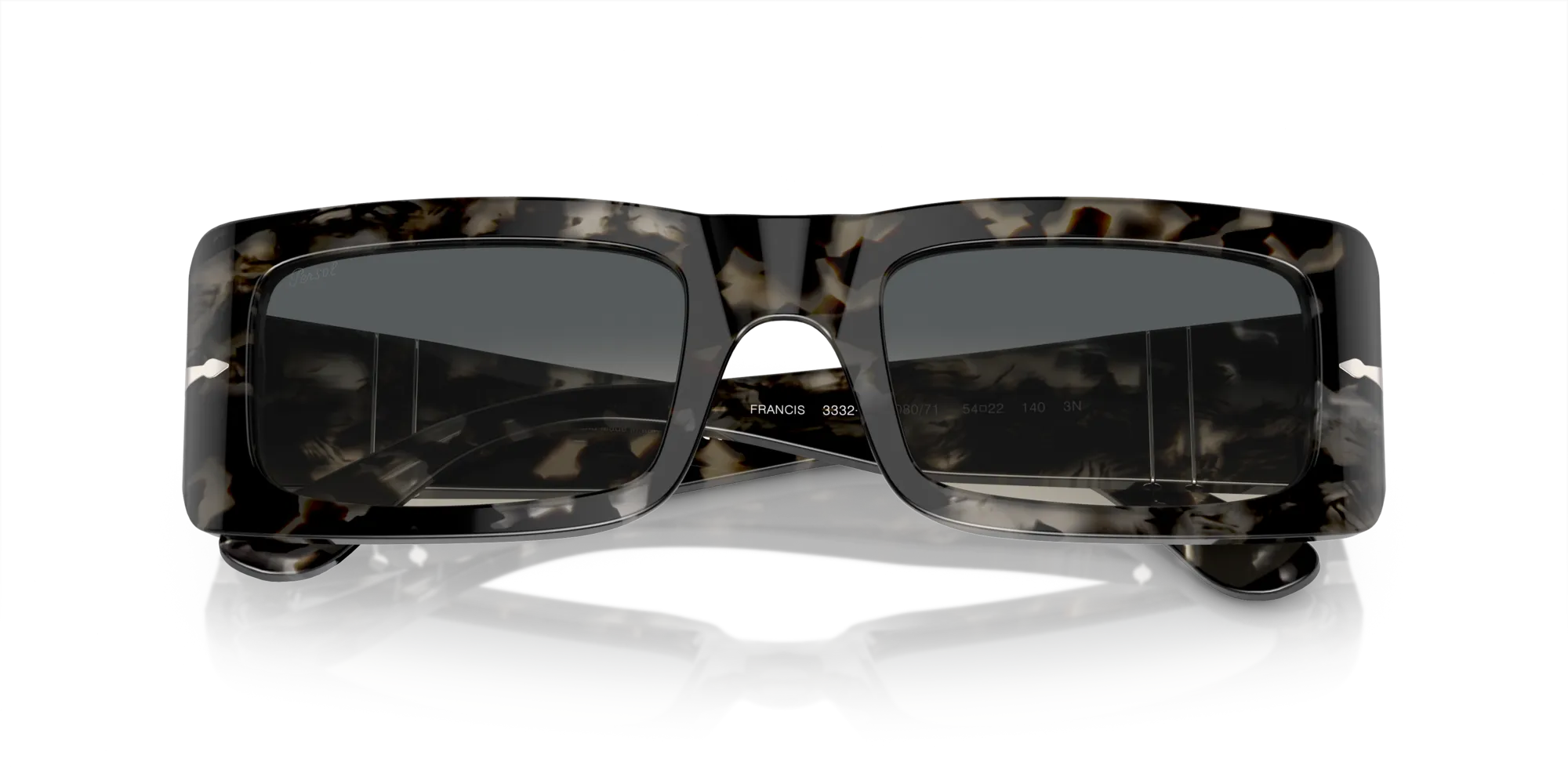 Persol PO3332S FRANCIS 108071 Occhiali da sole Acetato Grigio Grigio Squadrata Normale Sfumato - immagine 2