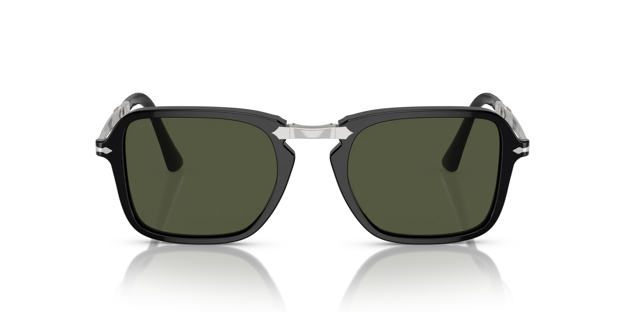 Persol PO3330S 95/31 Occhiali da sole Acetato Nero Verde Squadrata Normale - immagine 3