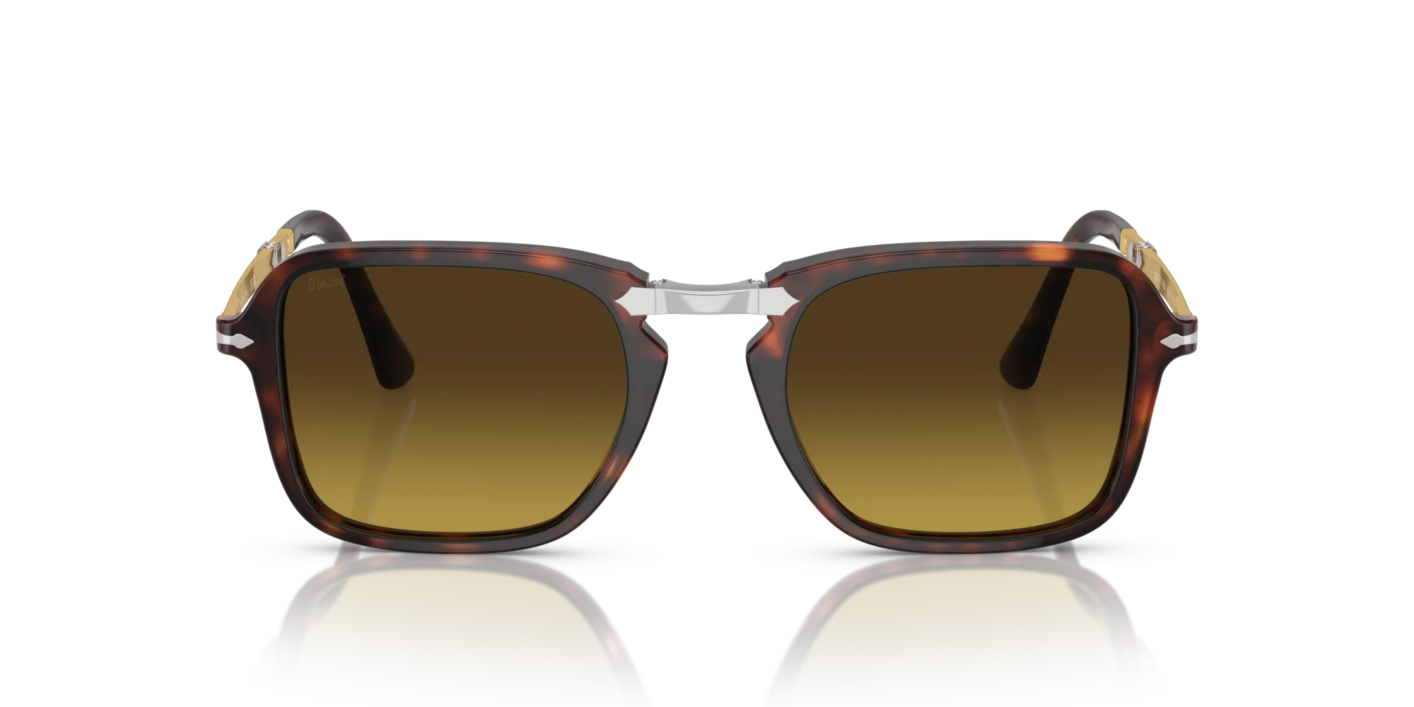 Persol PO3330S 24/85 Occhiali da sole Acetato Tartaruga Marrone Squadrata Normale Sfumato - immagine 3