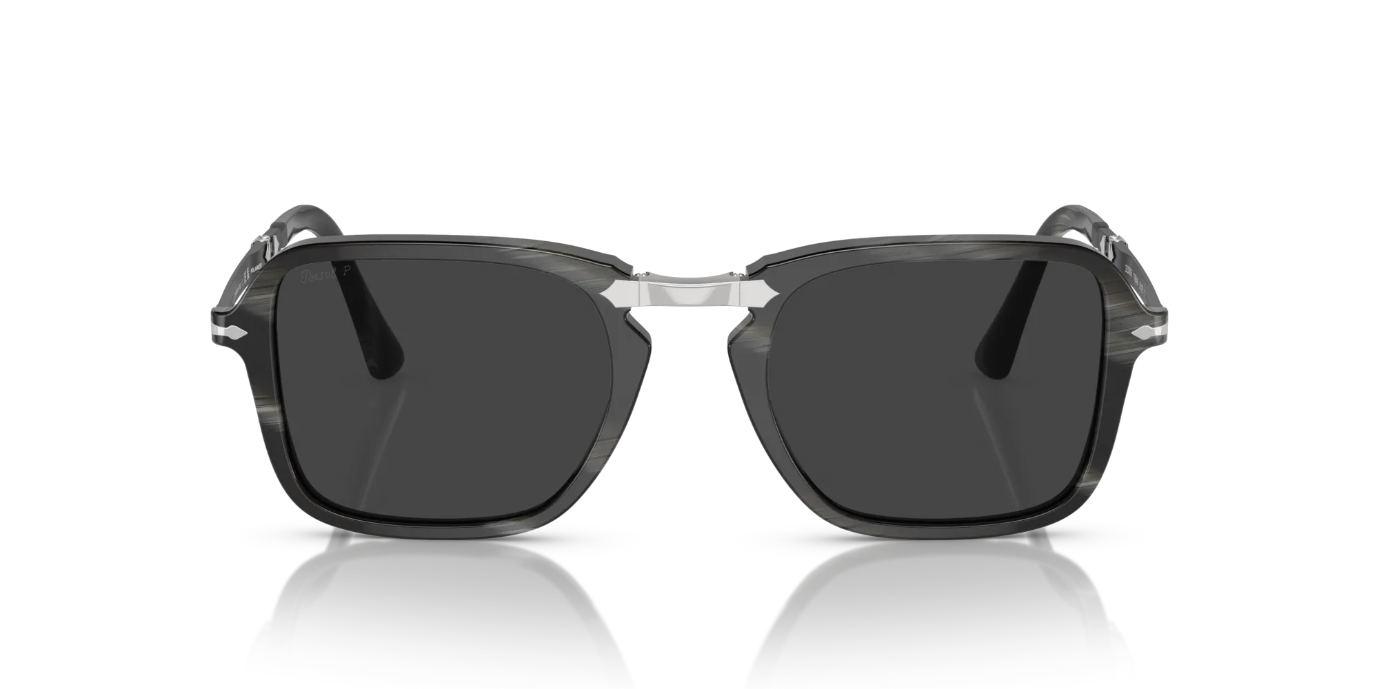 Persol PO3330S 119948 Occhiali da sole Acetato Nero Grigio Squadrata Polarizzata - immagine 3