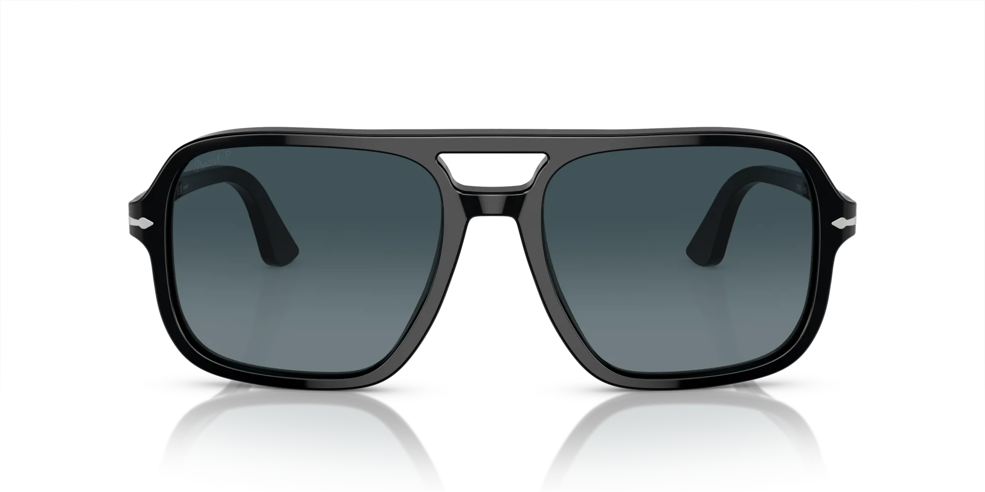 Persol PO3328S 95/S3 Occhiali da sole Acetato Nero Blu Pilot Polarizzata Sfumato - immagine 3