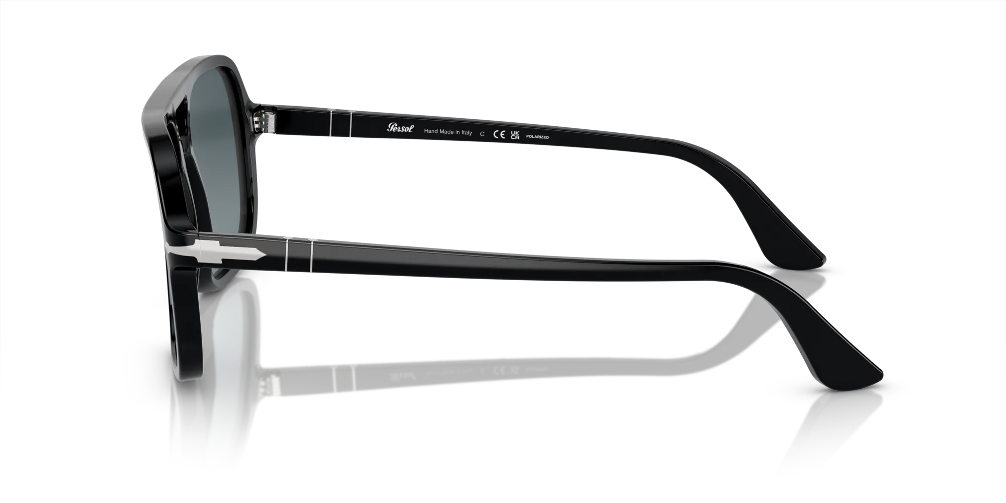 Persol PO3328S 95/S3 Occhiali da sole Acetato Nero Blu Pilot Polarizzata Sfumato - immagine 4