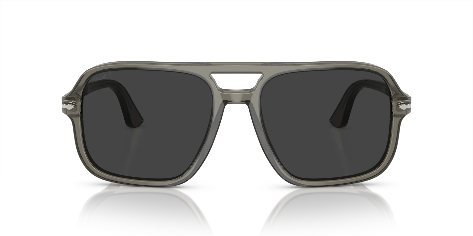 Persol PO3328S 110348 Occhiali da sole Acetato Grigio Grigio Pilot Polarizzata Antiriflesso - immagine 3