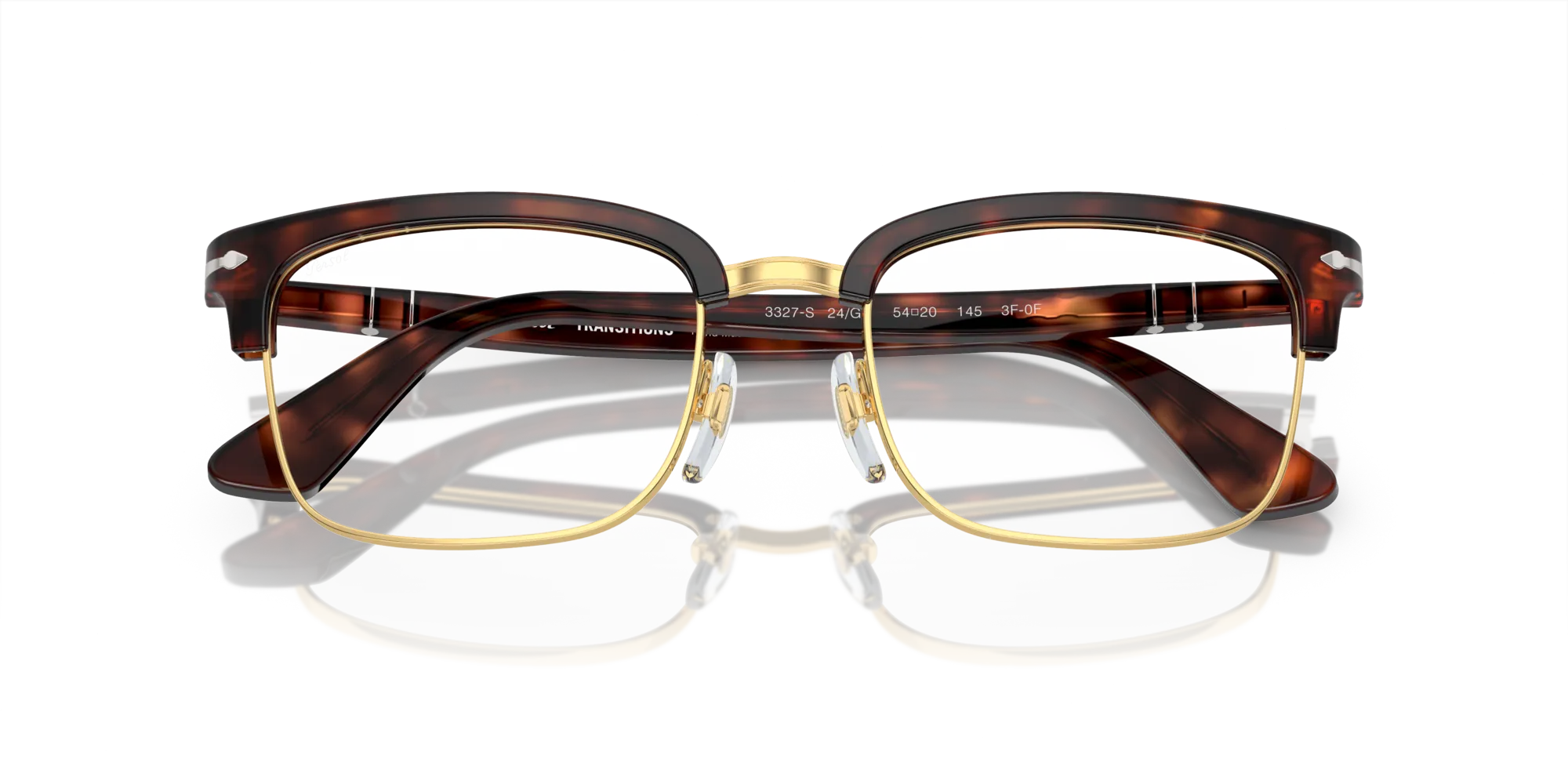 Persol PO3327S 24/GJ Occhiali da sole Acetato Tartaruga Verde Squadrata Fotocromatiche Fotocromatico - immagine 2