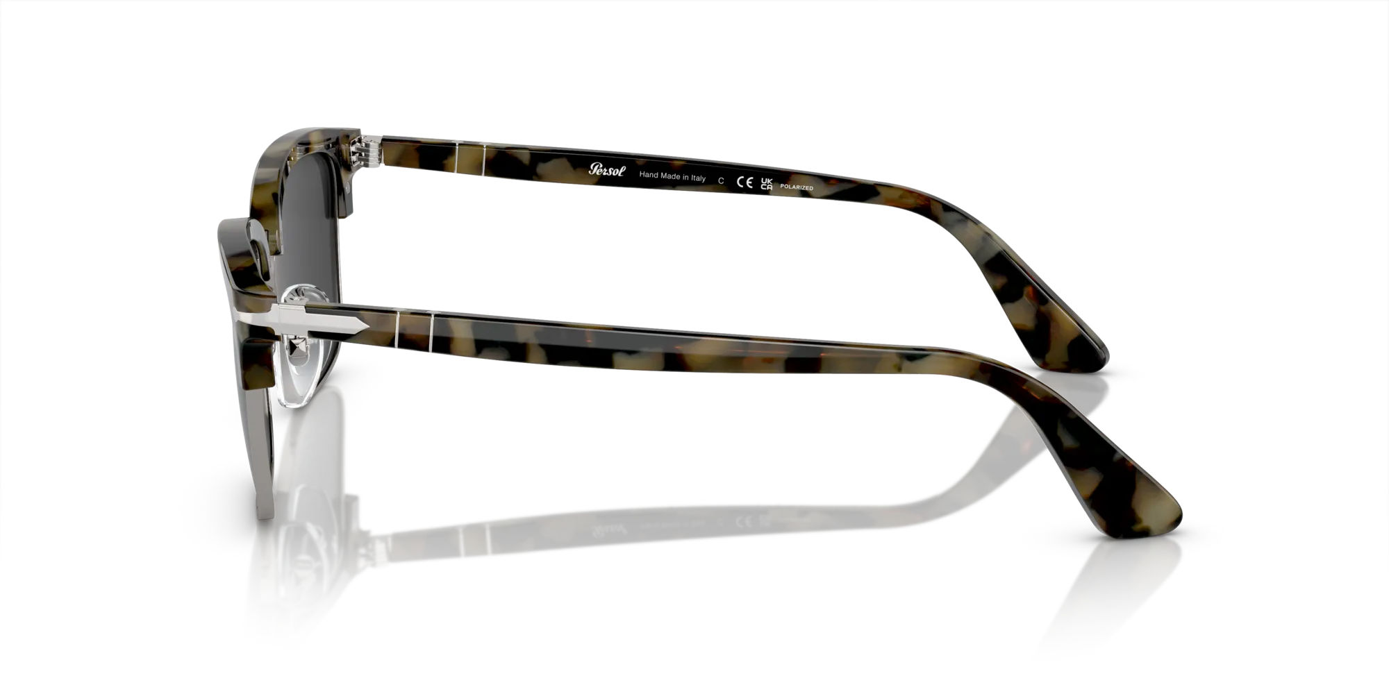 Persol PO3327S 107148 Occhiali da sole Acetato Tartaruga Grigio Squadrata Polarizzata - immagine 4