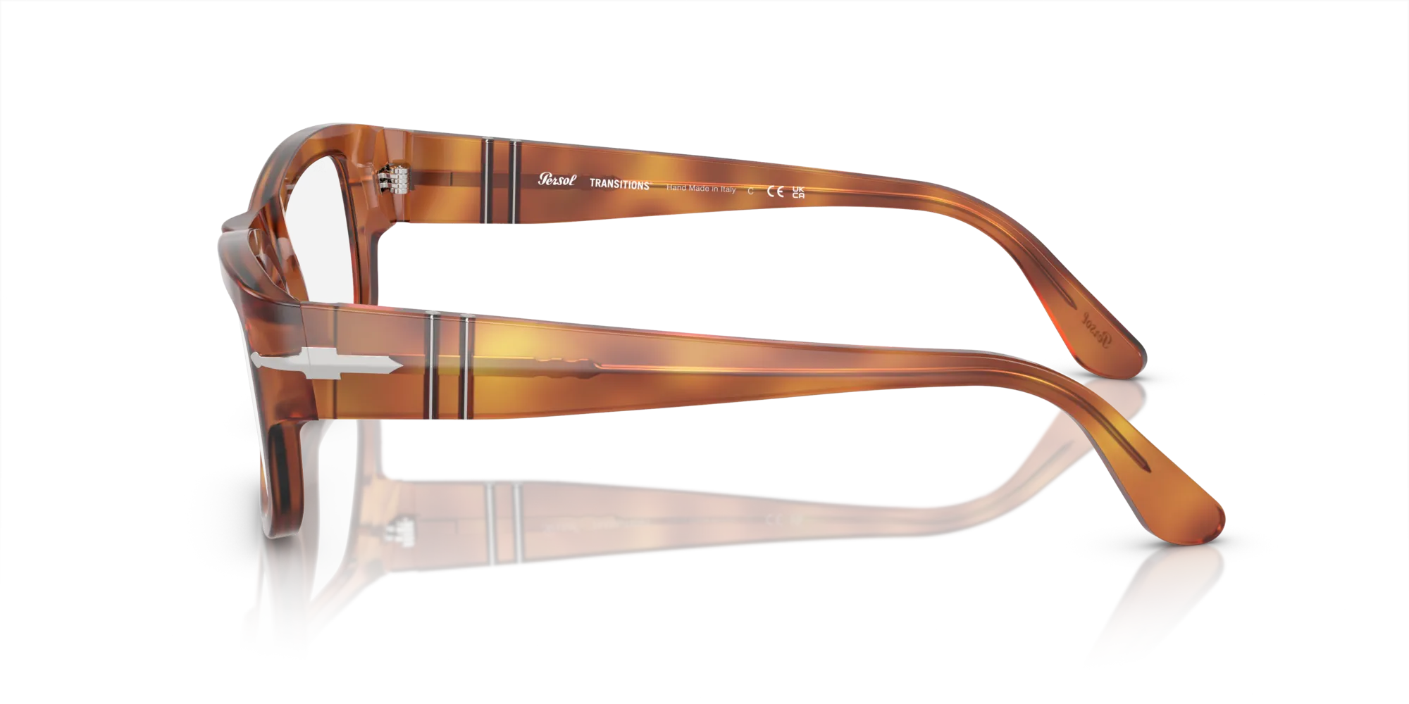 Persol PO3326S 96/GI Occhiali da sole Acetato Marrone Marrone Squadrata Fotocromatiche Fotocromatico - immagine 4