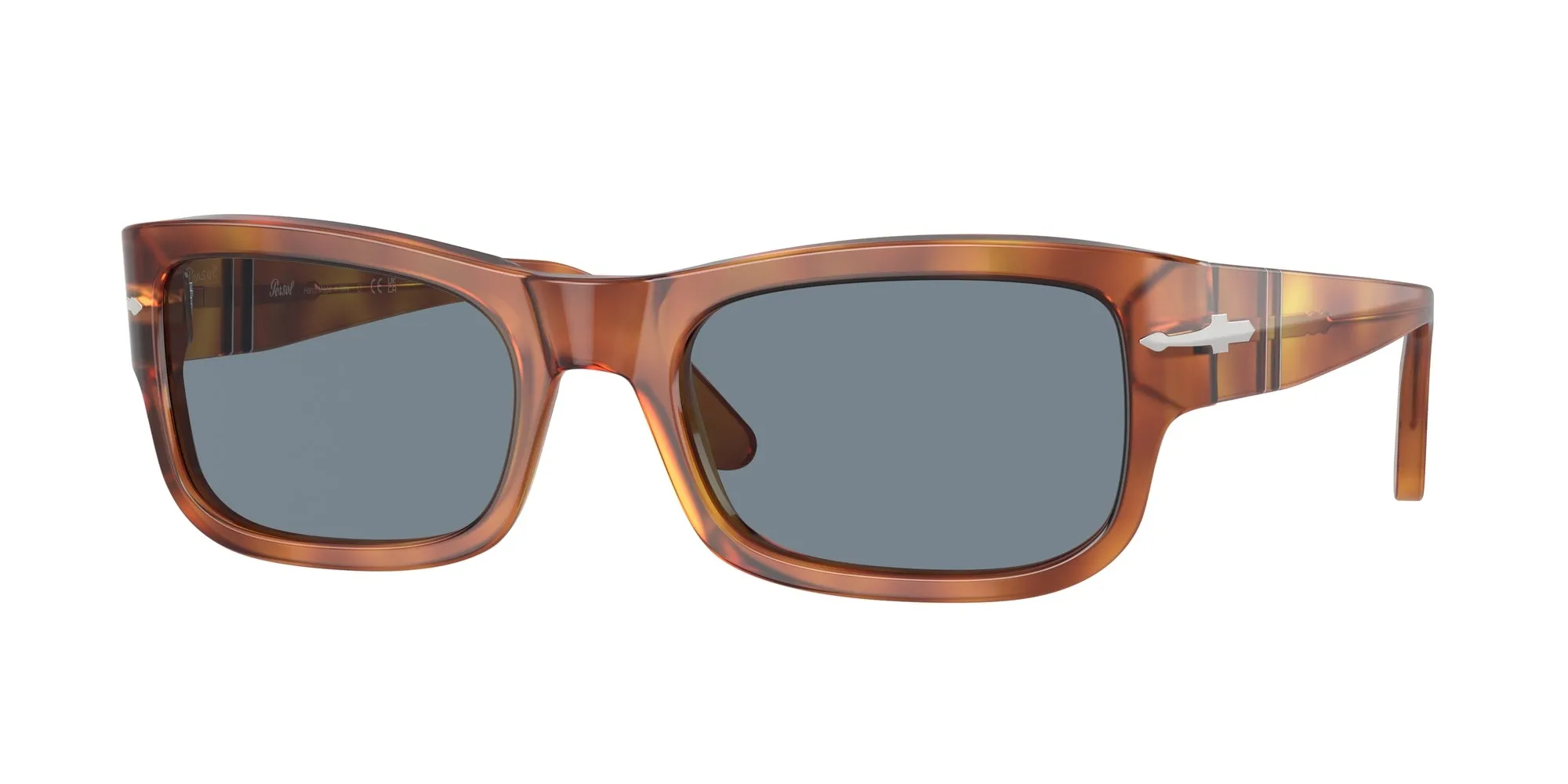 Persol PO3326S 96/56 Occhiali da sole Acetato Marrone Blu Squadrata Normale - immagine 1