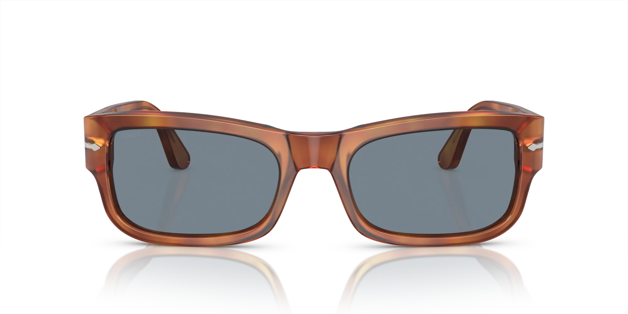 Persol PO3326S 96/56 Occhiali da sole Acetato Marrone Blu Squadrata Normale - immagine 3