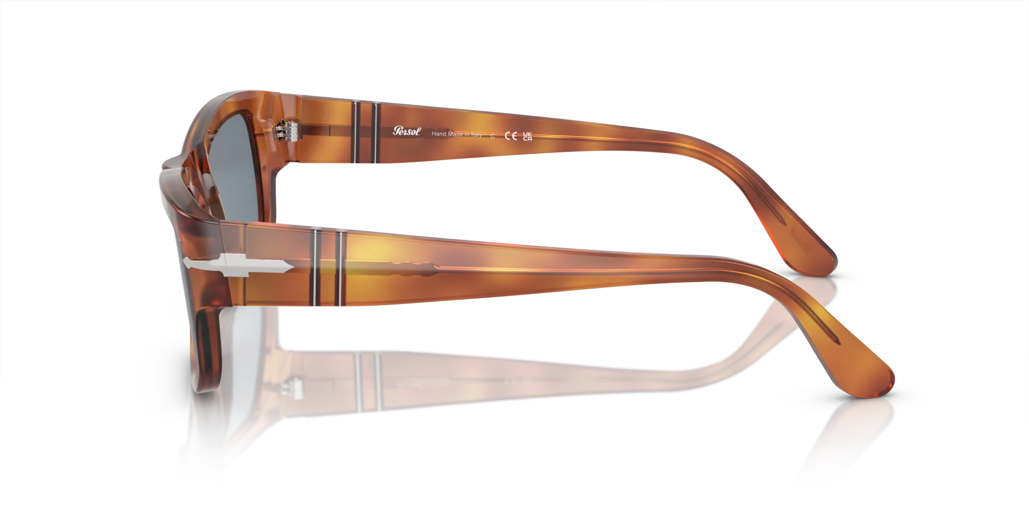 Persol PO3326S 96/56 Occhiali da sole Acetato Marrone Blu Squadrata Normale - immagine 4