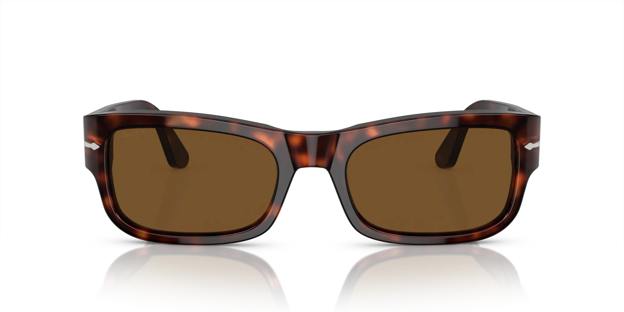 Persol PO3326S 24/57 Occhiali da sole Acetato Tartaruga Marrone Squadrata Polarizzata - immagine 3