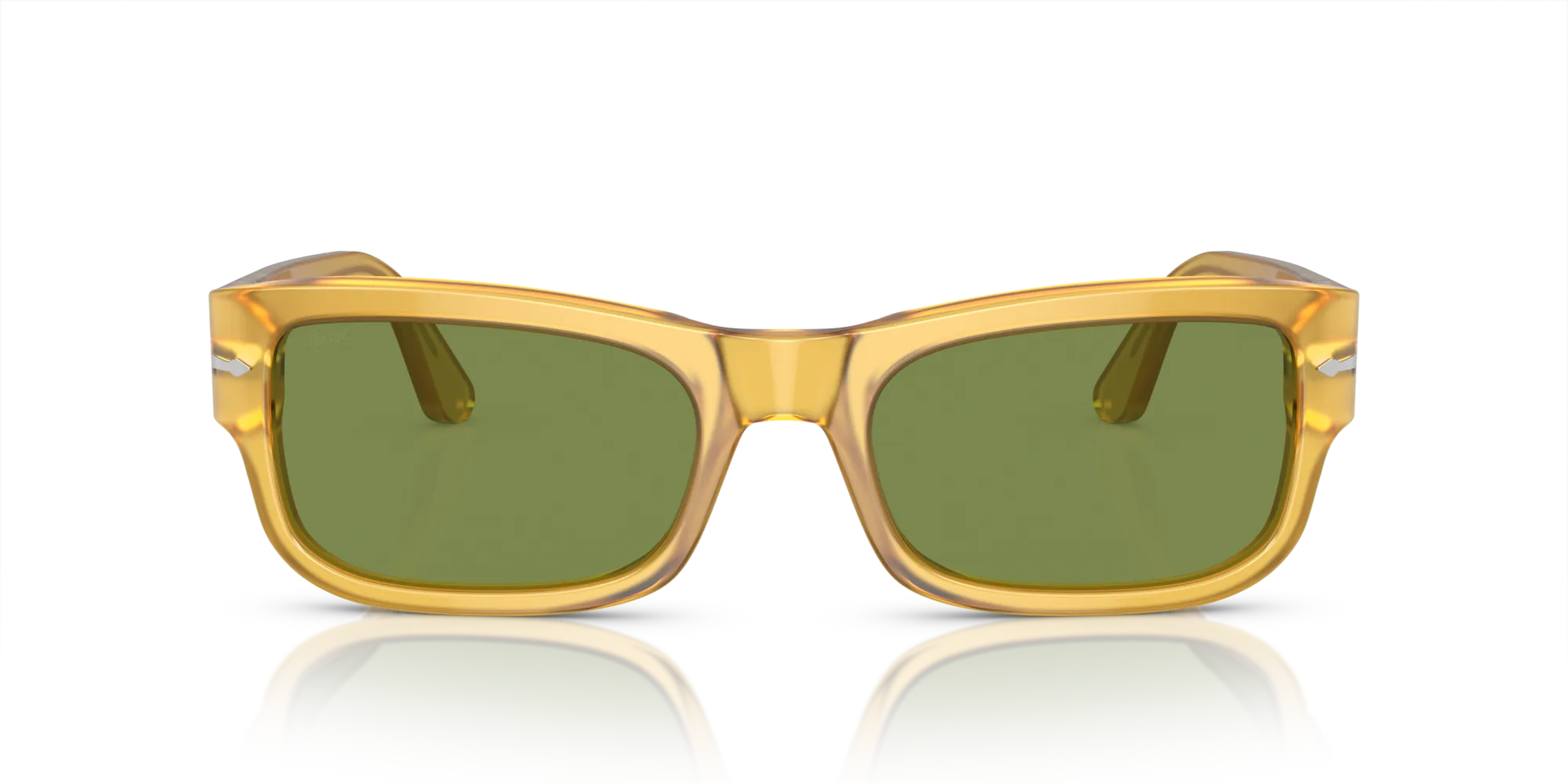 Persol PO3326S 204/4E Occhiali da sole Acetato Giallo Verde Squadrata Normale - immagine 3
