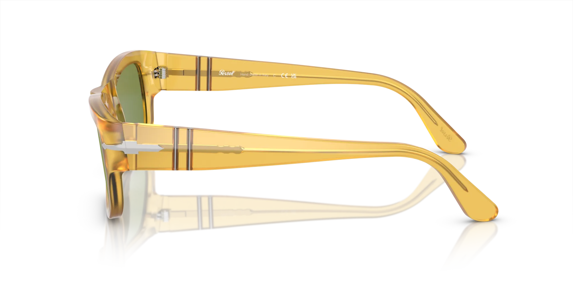 Persol PO3326S 204/4E Occhiali da sole Acetato Giallo Verde Squadrata Normale - immagine 4