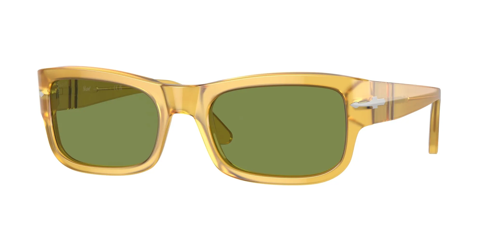 Persol PO3326S 204/4E Occhiali da sole Acetato Giallo Verde Squadrata Normale - immagine 1