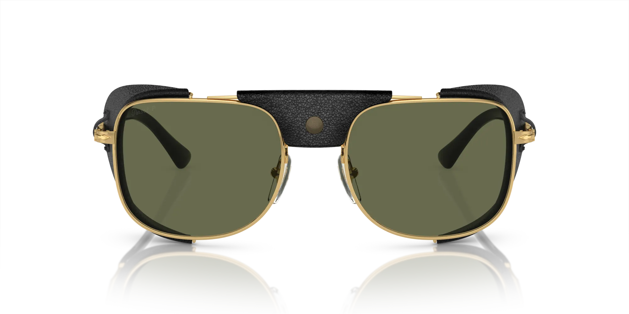 Persol PO1013SZ 114958 Occhiali da sole Metallo Oro Verde Squadrata Polarizzata - immagine 3