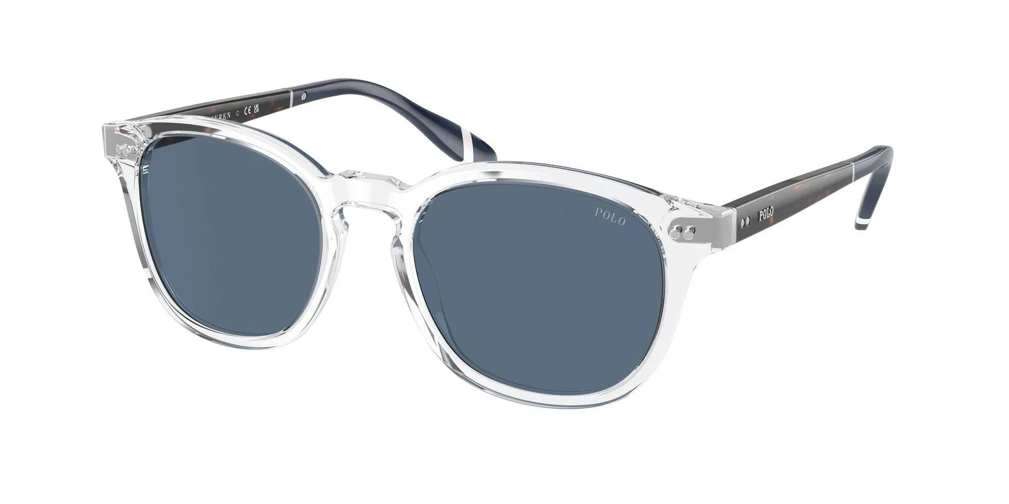 Polo Ralph Lauren PH4206 533180 Occhiali da sole Acetato Trasparente Blu Pantos Normale - immagine 1