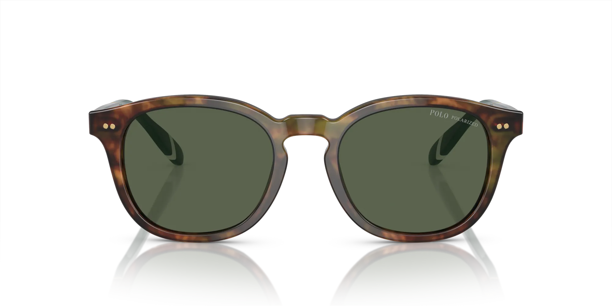 Polo Ralph Lauren PH4206 50179A Occhiali da sole Acetato Tartaruga Verde Pantos Polarizzata - immagine 3