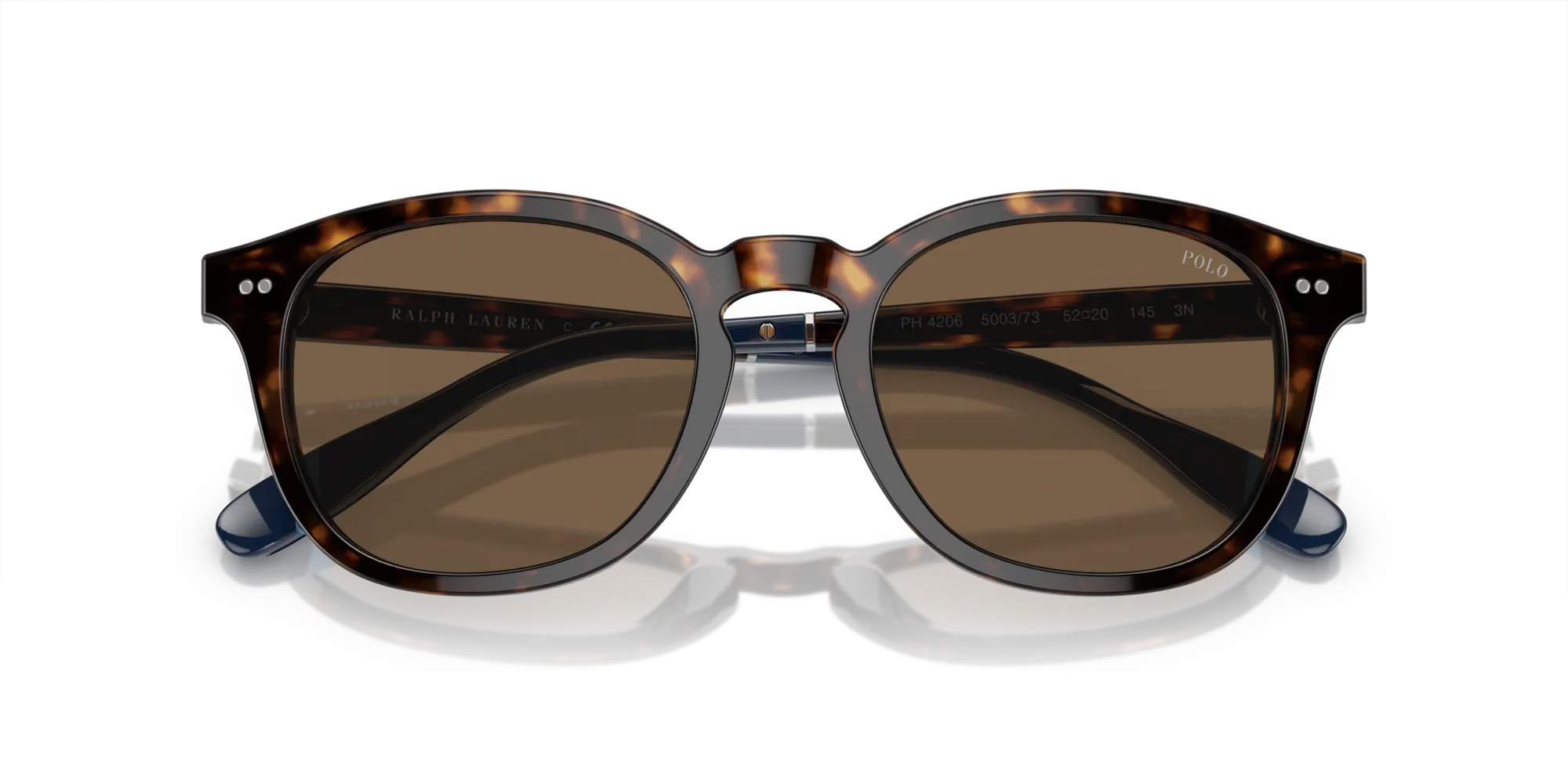 Polo Ralph Lauren PH4206 500373 Occhiali da sole Acetato Tartaruga Marrone Pantos Normale - immagine 2