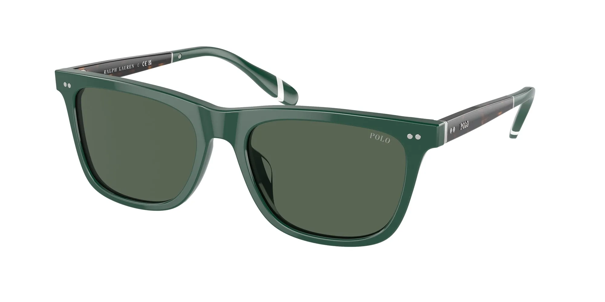 Polo Ralph Lauren PH4205U 614171 Occhiali da sole Acetato Verde Verde Squadrata Normale - immagine 1