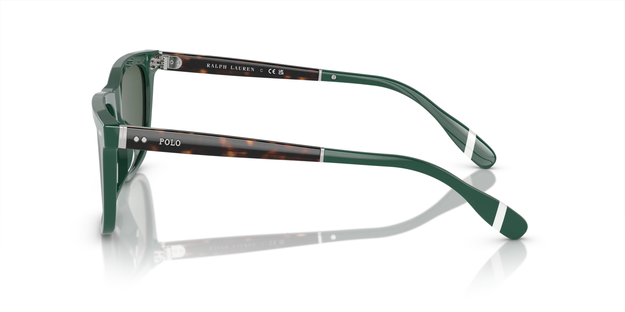 Polo Ralph Lauren PH4205U 614171 Occhiali da sole Acetato Verde Verde Squadrata Normale - immagine 4