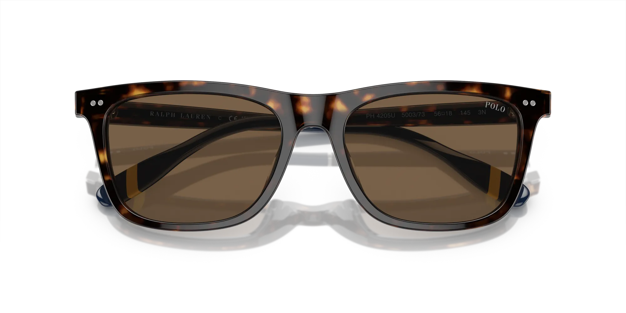Polo Ralph Lauren PH4205U 500373 Occhiali da sole Acetato Tartaruga Marrone Squadrata Normale - immagine 2