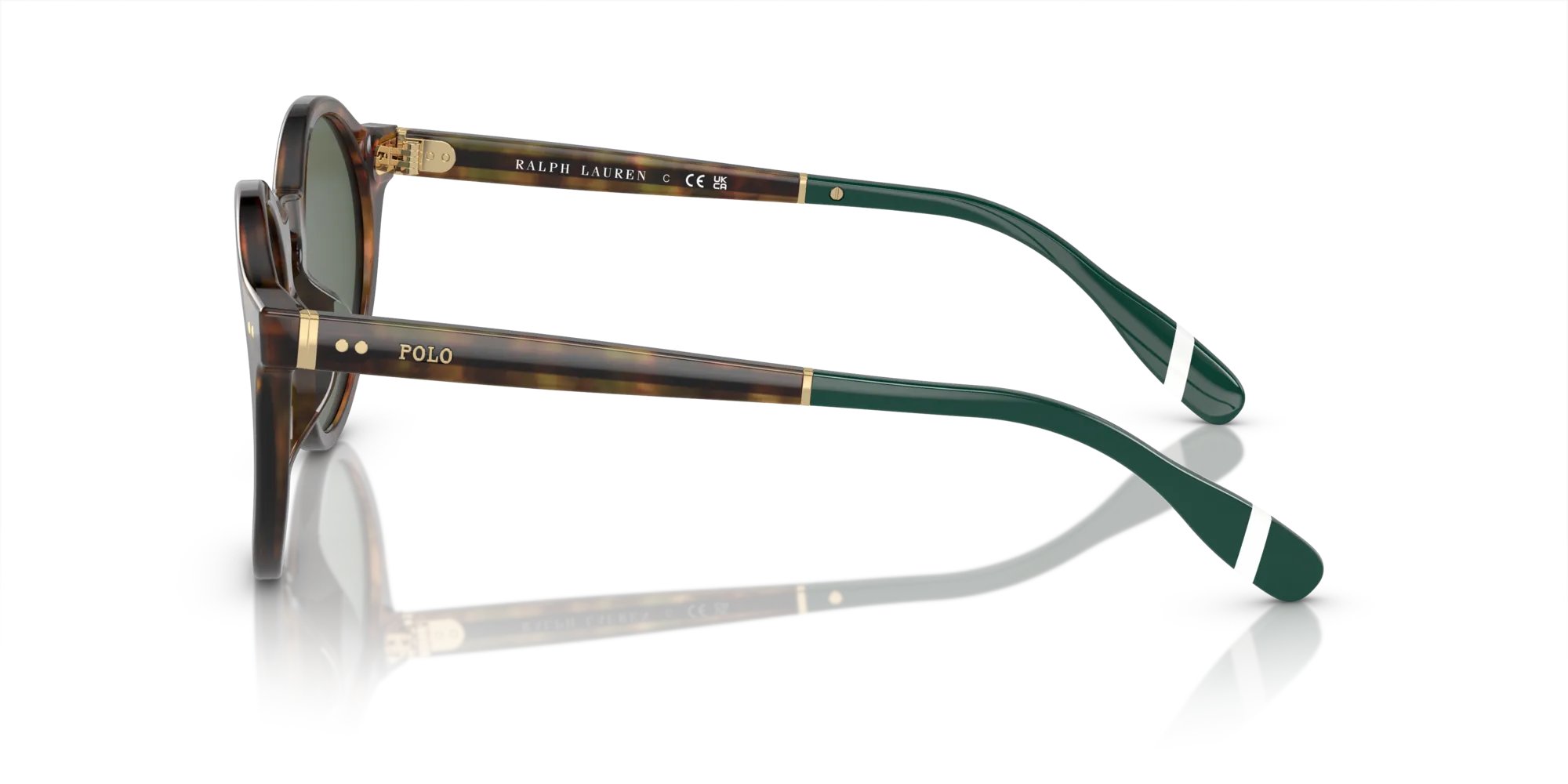 Polo Ralph Lauren PH4204U 501771 Occhiali da sole Acetato Tartaruga Verde Pantos Normale - immagine 4