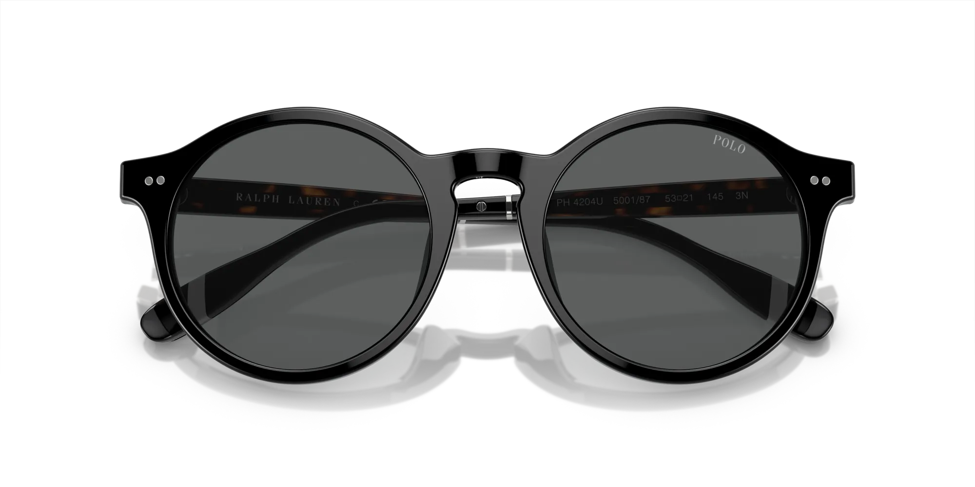 Polo Ralph Lauren PH4204U 500187 Occhiali da sole Acetato Nero Grigio Pantos Normale - immagine 2