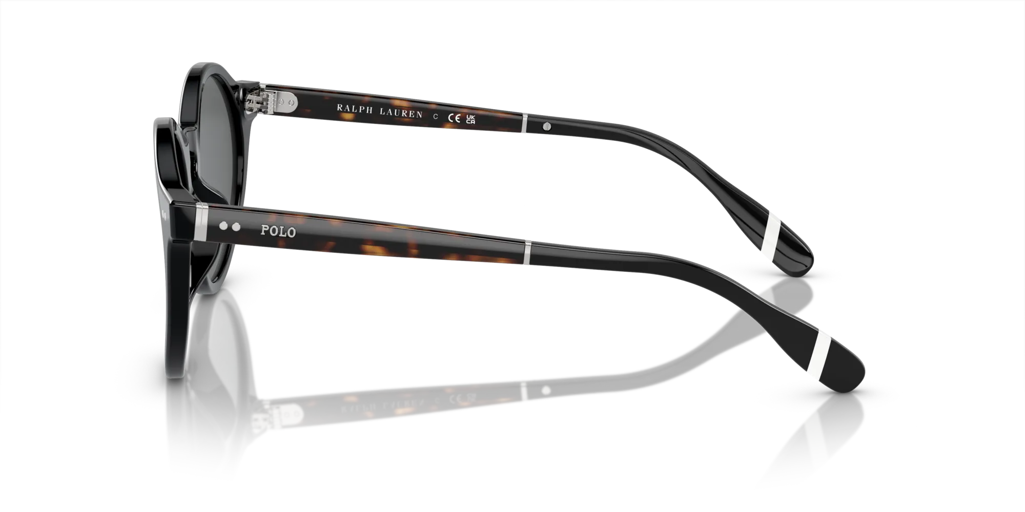 Polo Ralph Lauren PH4204U 500187 Occhiali da sole Acetato Nero Grigio Pantos Normale - immagine 4