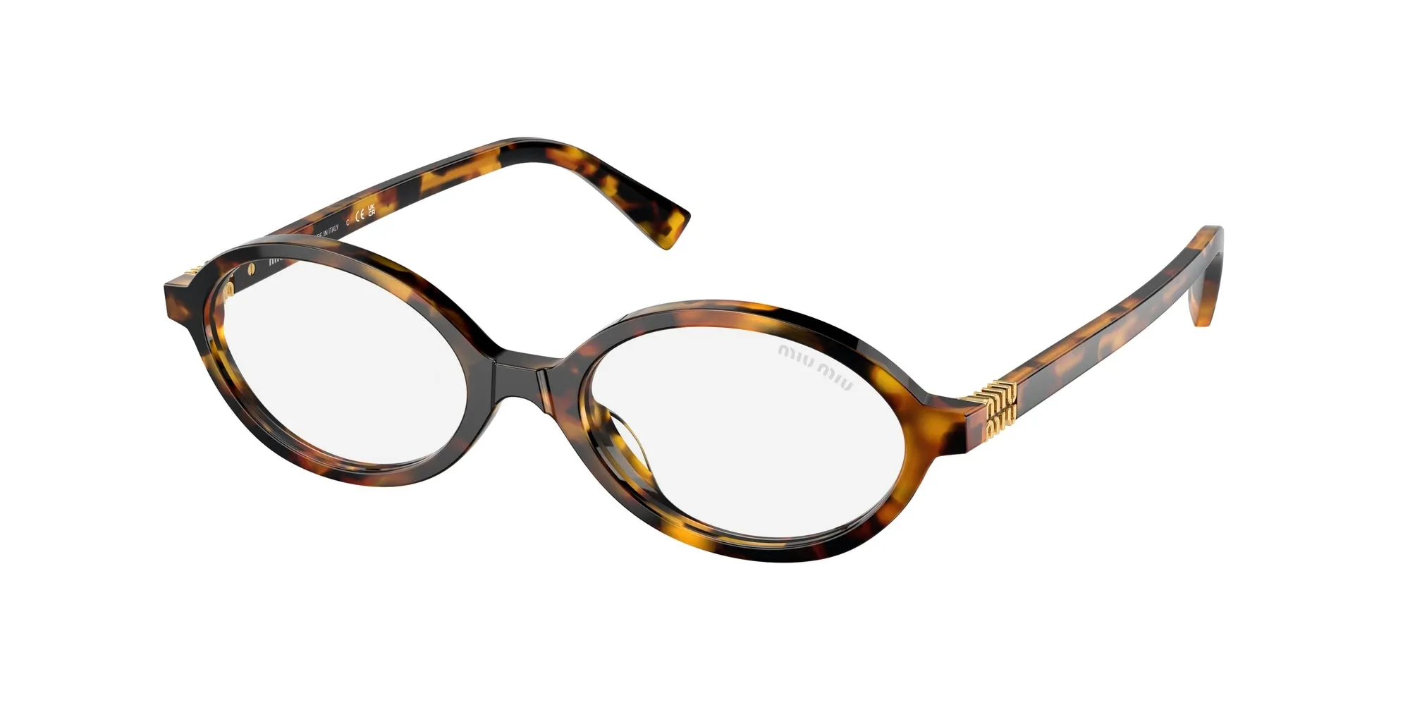 Miu Miu MU 04ZS VAU08N Occhiali da sole Acetato Tartaruga Trasparente Rotonda Normale - immagine 1