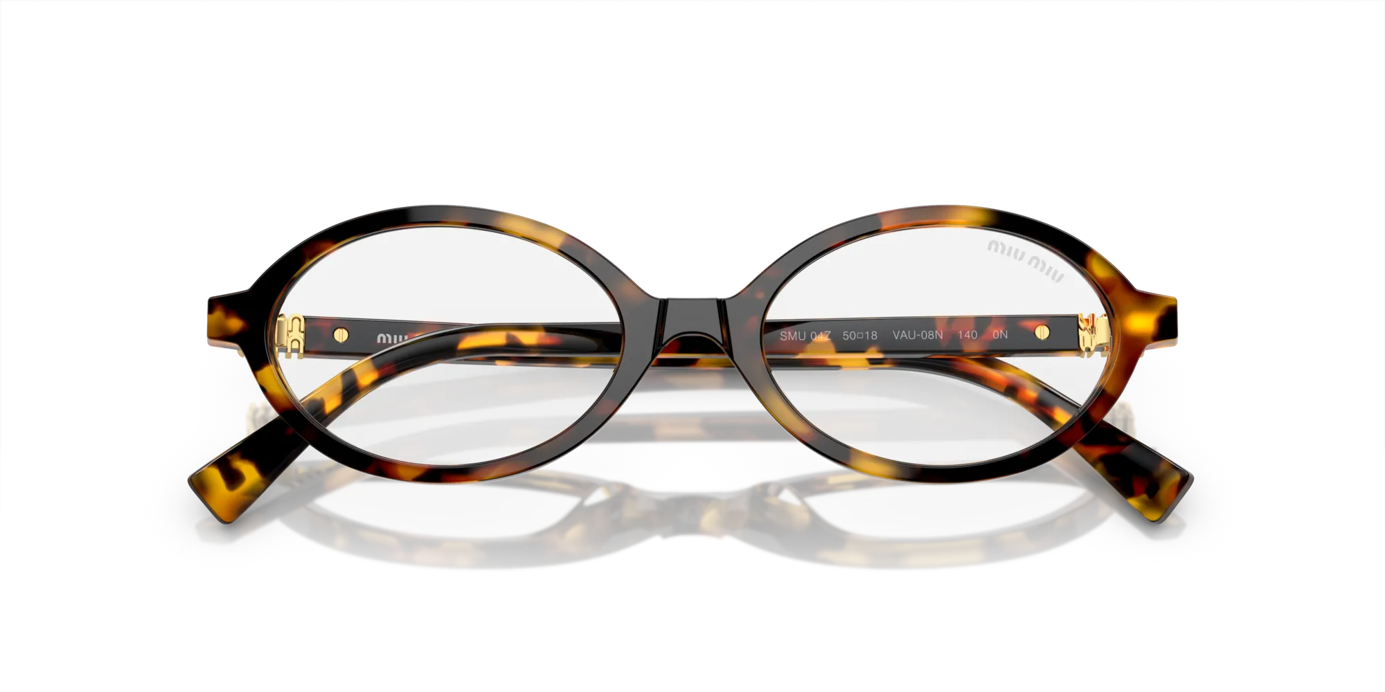 Miu Miu MU 04ZS VAU08N Occhiali da sole Acetato Tartaruga Trasparente Rotonda Normale - immagine 2