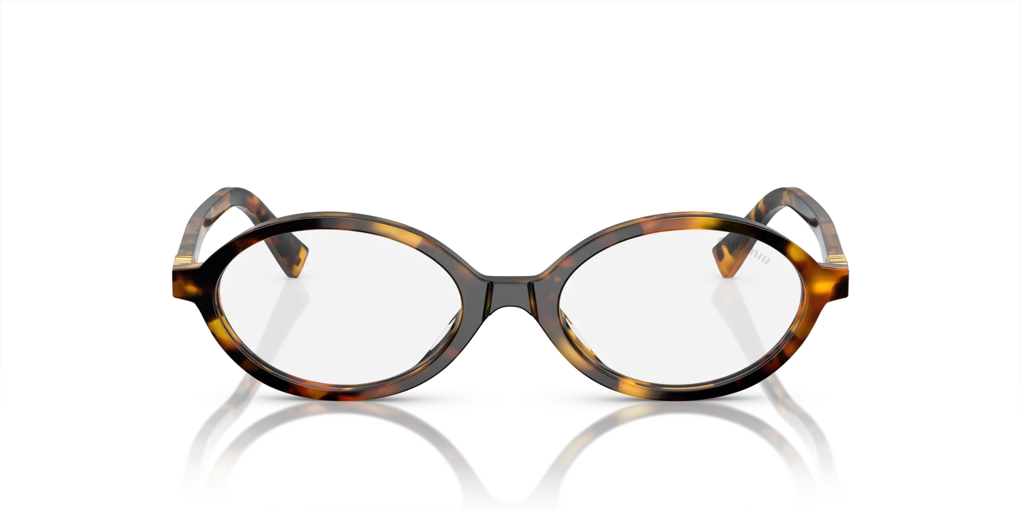 Miu Miu MU 04ZS VAU08N Occhiali da sole Acetato Tartaruga Trasparente Rotonda Normale - immagine 3