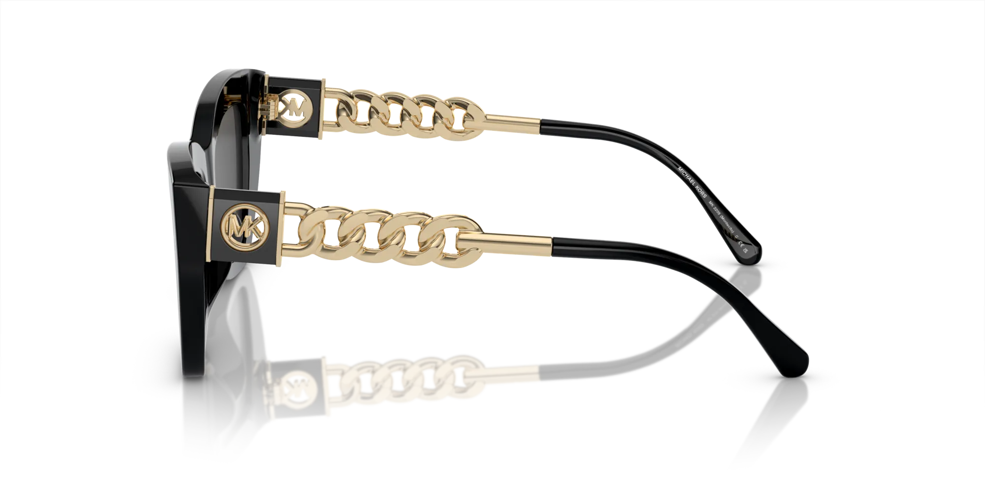 Michael Kors MK2205 MONTECITO 300587 Occhiali da sole Acetato Nero Grigio Cat Eye Normale - immagine 4