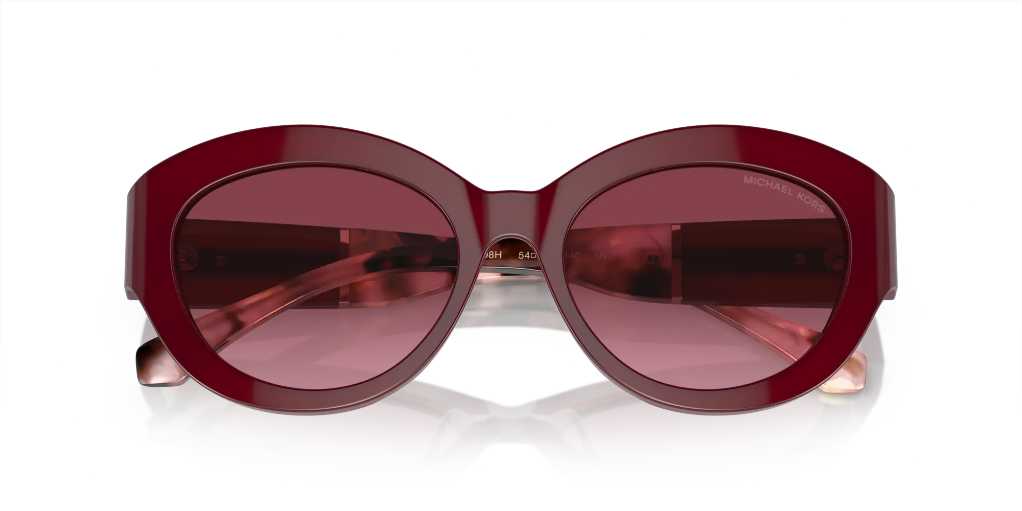 Michael Kors MK2204U BRUSSELS 39498H Occhiali da sole Acetato Rosso Rosso Cat Eye Normale Sfumato - immagine 2