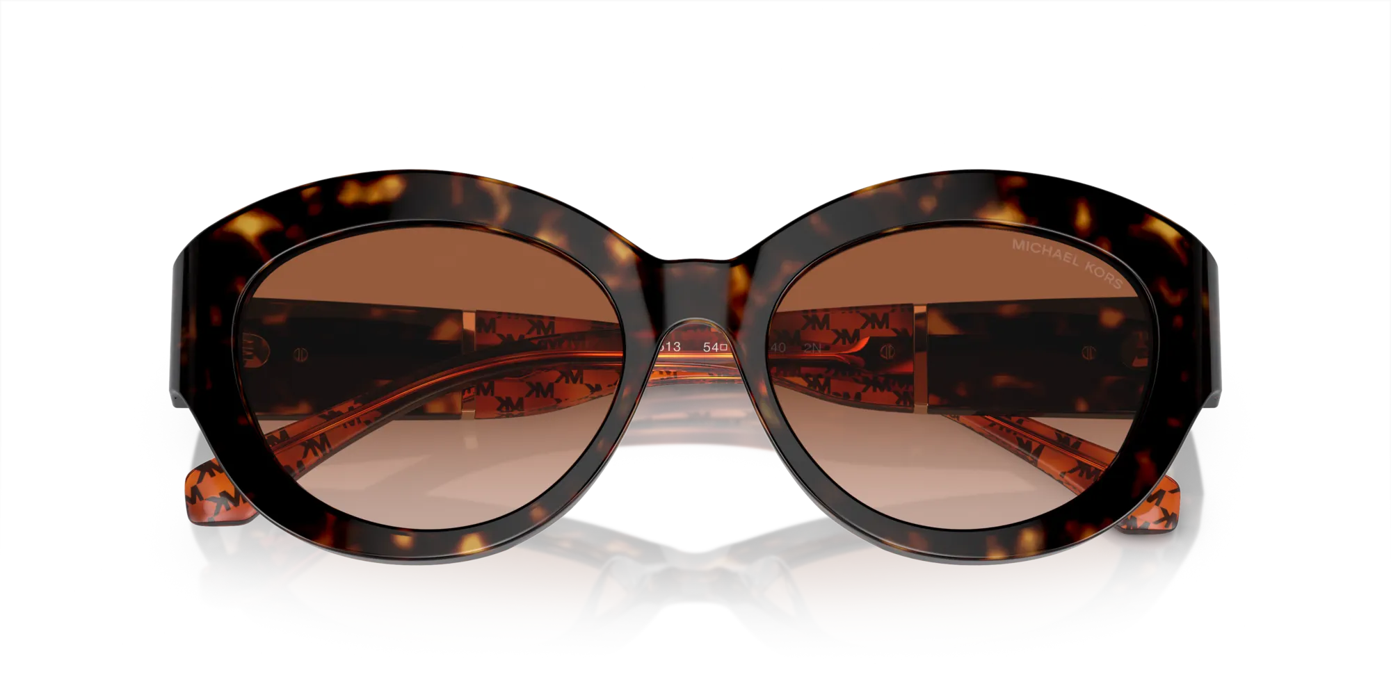 Michael Kors MK2204U BRUSSELS 300613 Occhiali da sole Acetato Tartaruga Marrone Cat Eye Normale Sfumato - immagine 2