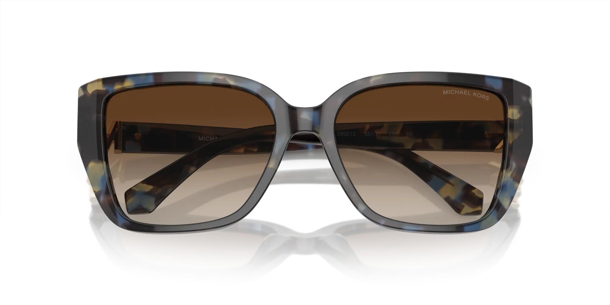 Michael Kors MK2199 ACADIA 395213 Occhiali da sole Acetato Blu Marrone Squadrata Normale Sfumato - immagine 2