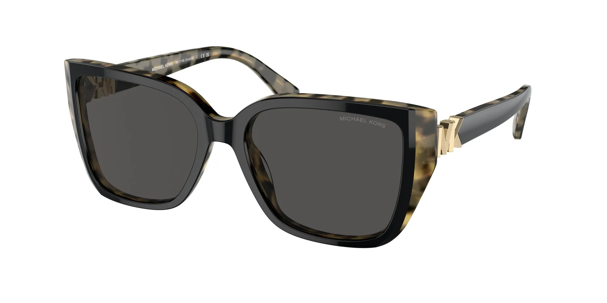 Michael Kors MK2199 ACADIA 395087 Occhiali da sole Acetato Nero Grigio Squadrata Normale - immagine 1