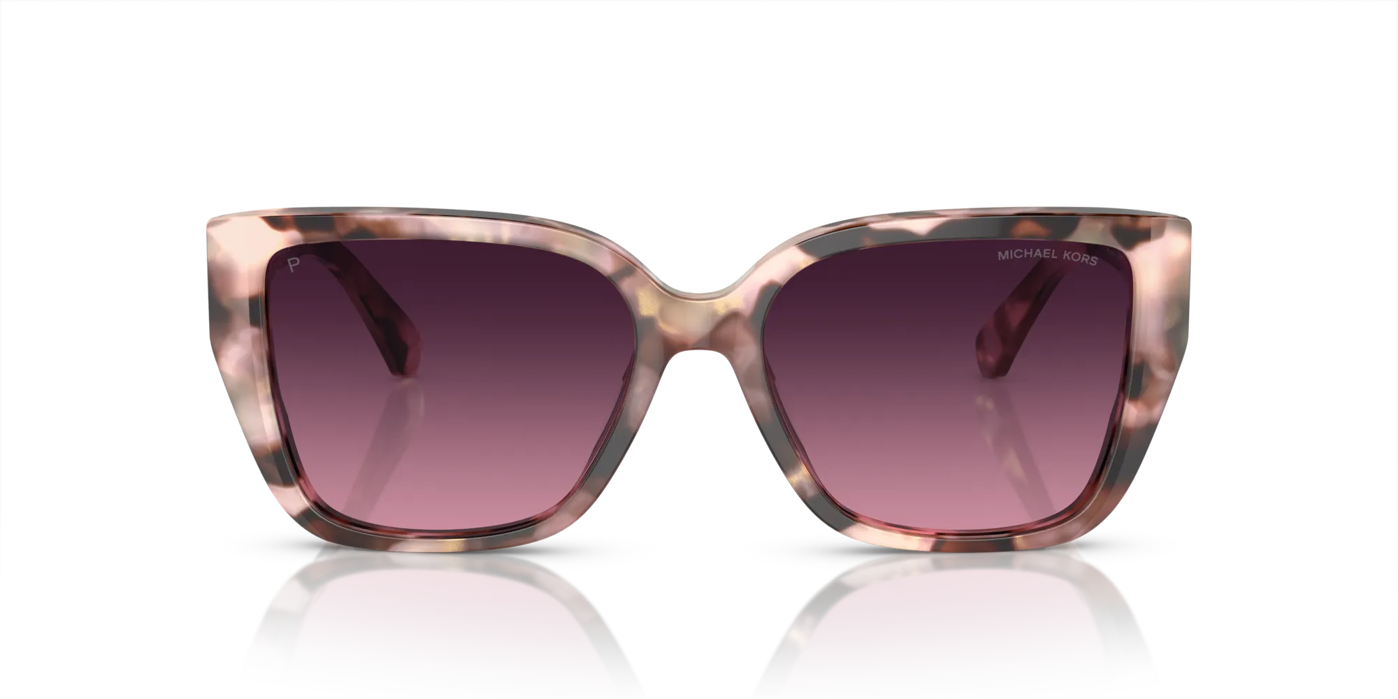 Michael Kors MK2199 ACADIA 3946F4 Occhiali da sole Acetato Rosa Rosso Squadrata Polarizzata Sfumato - immagine 3