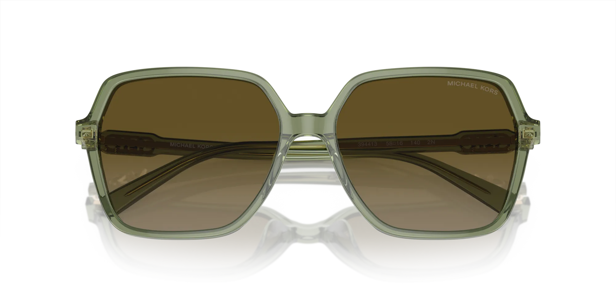Michael Kors MK2196U JASPER 394413 Occhiali da sole Acetato Verde Verde Squadrata Normale Sfumato - immagine 2