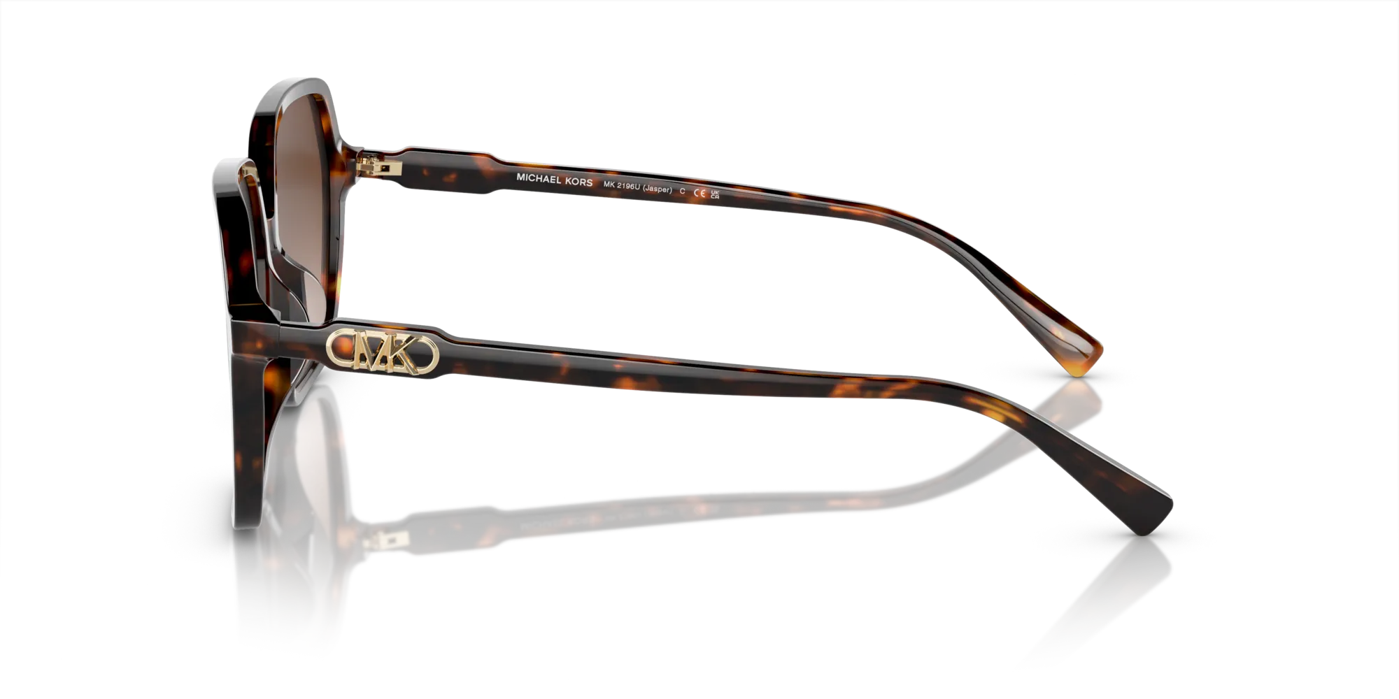 Michael Kors MK2196U JASPER 300613 Occhiali da sole Acetato Tartaruga Marrone Squadrata Normale Sfumato - immagine 4