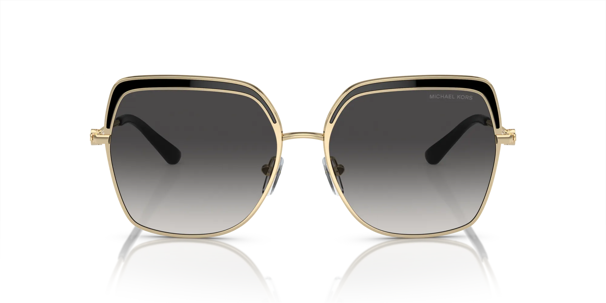 Michael Kors MK1141 GREENPOINT 10148G Occhiali da sole Metallo Oro Grigio Squadrata Normale Sfumato - immagine 3