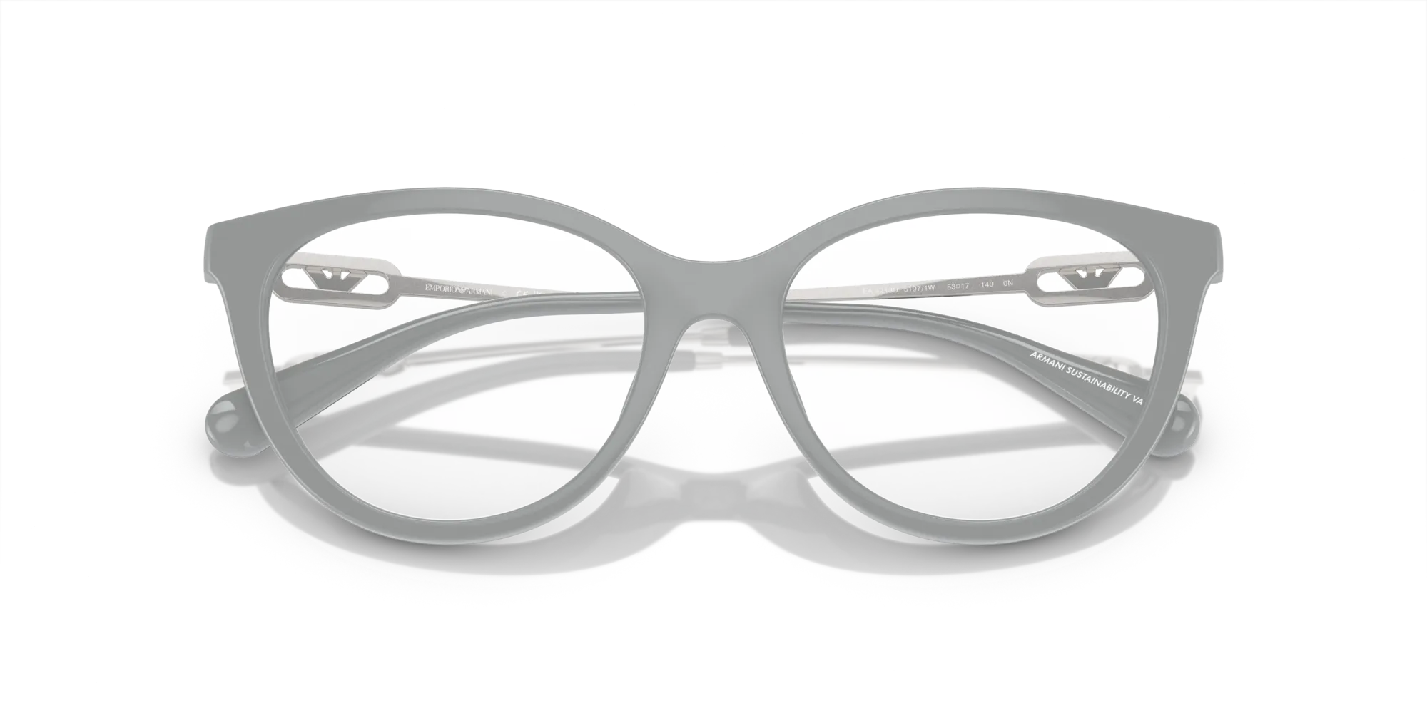 Emporio Armani EA4213U 51971W Occhiali da sole Iniettato Grigio Trasparente Cat Eye Normale - immagine 2